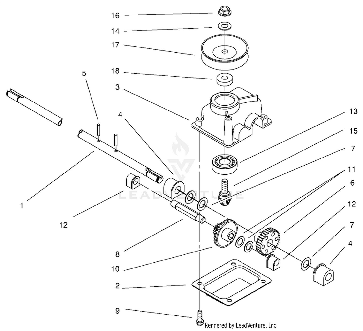 Gear Case Assembly No. 99-6466