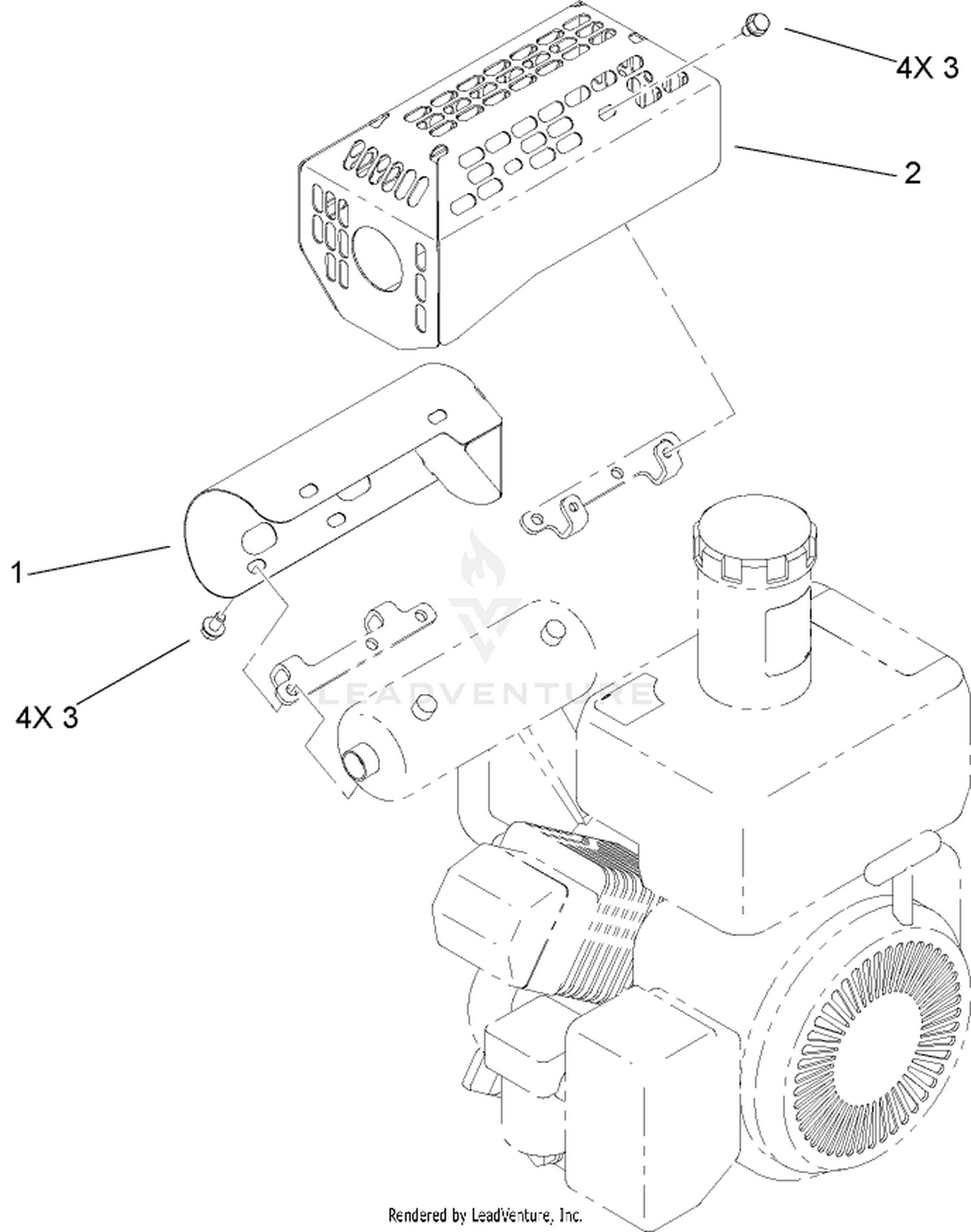 Muffler Guard Assembly No. 112-9380