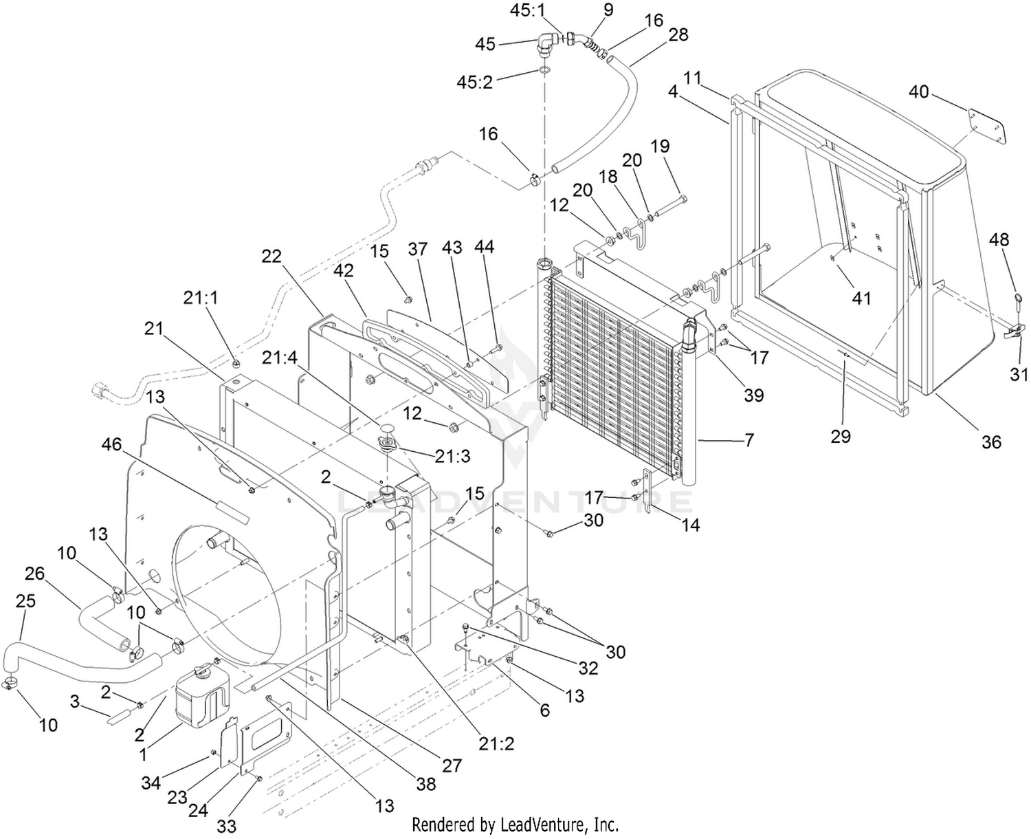 Radiator and Hydraulic Cooler Assembly