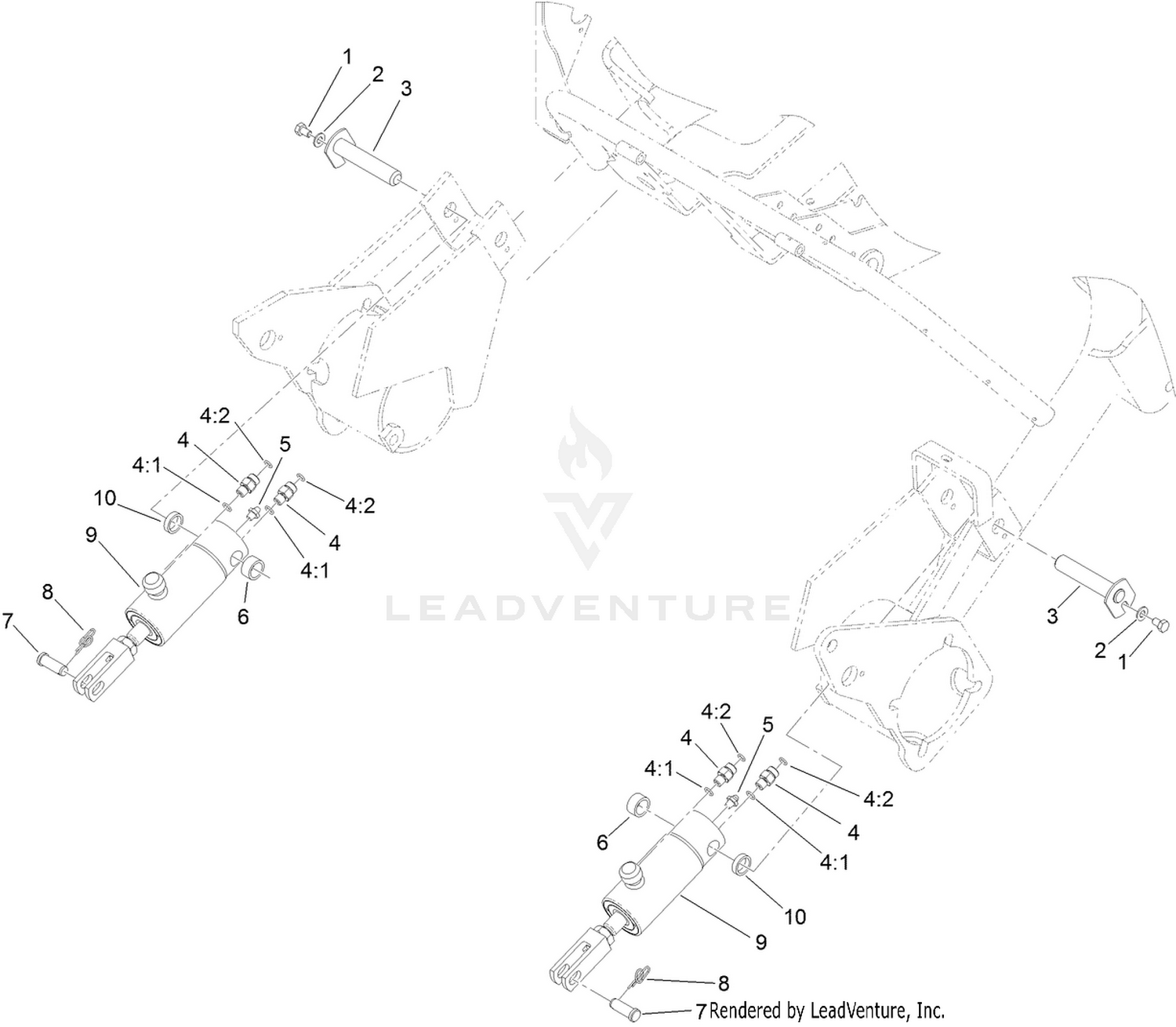 Right Hand and Left Hand Lift Cylinder Assembly