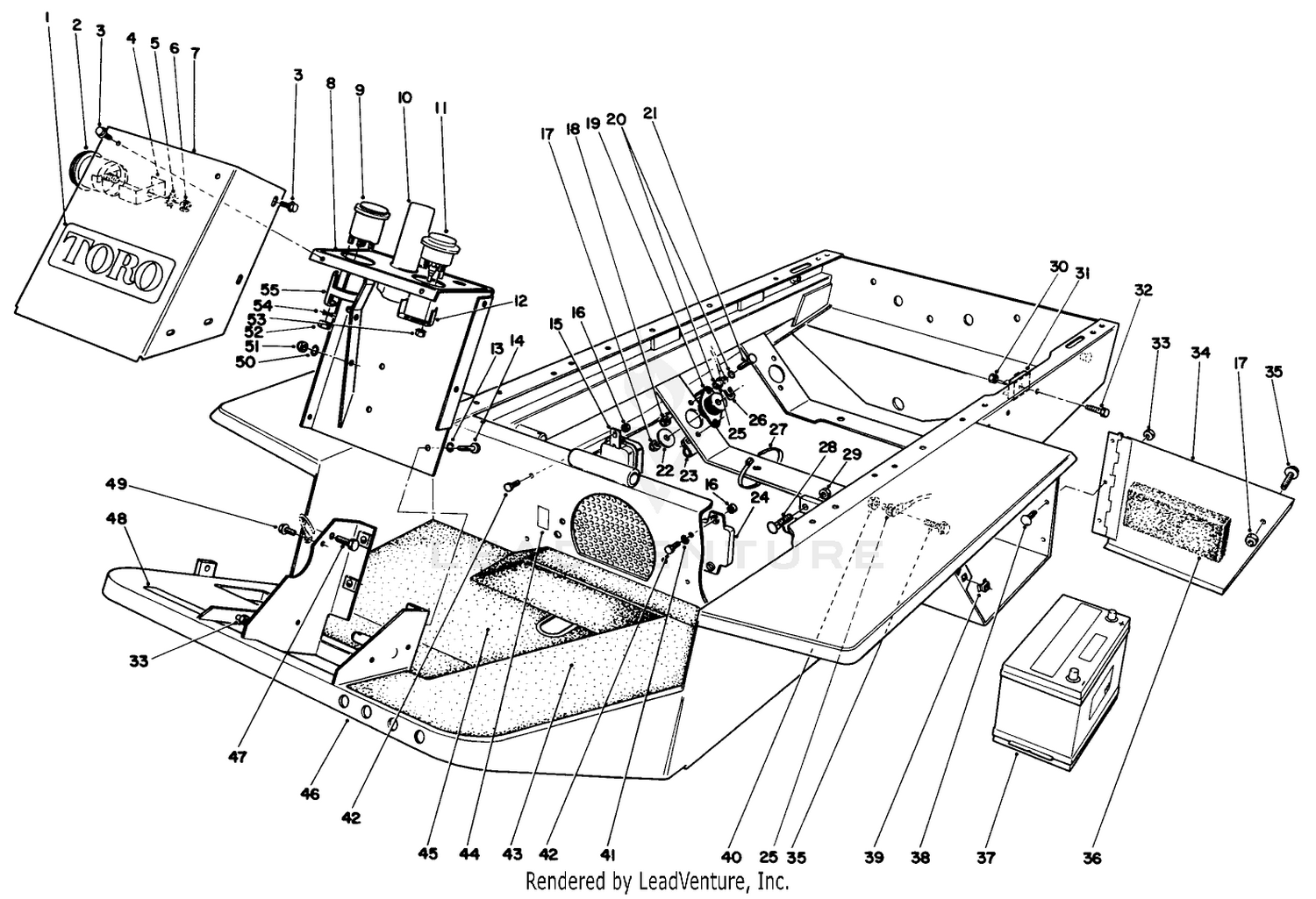 Frame And Steering Post Assembly