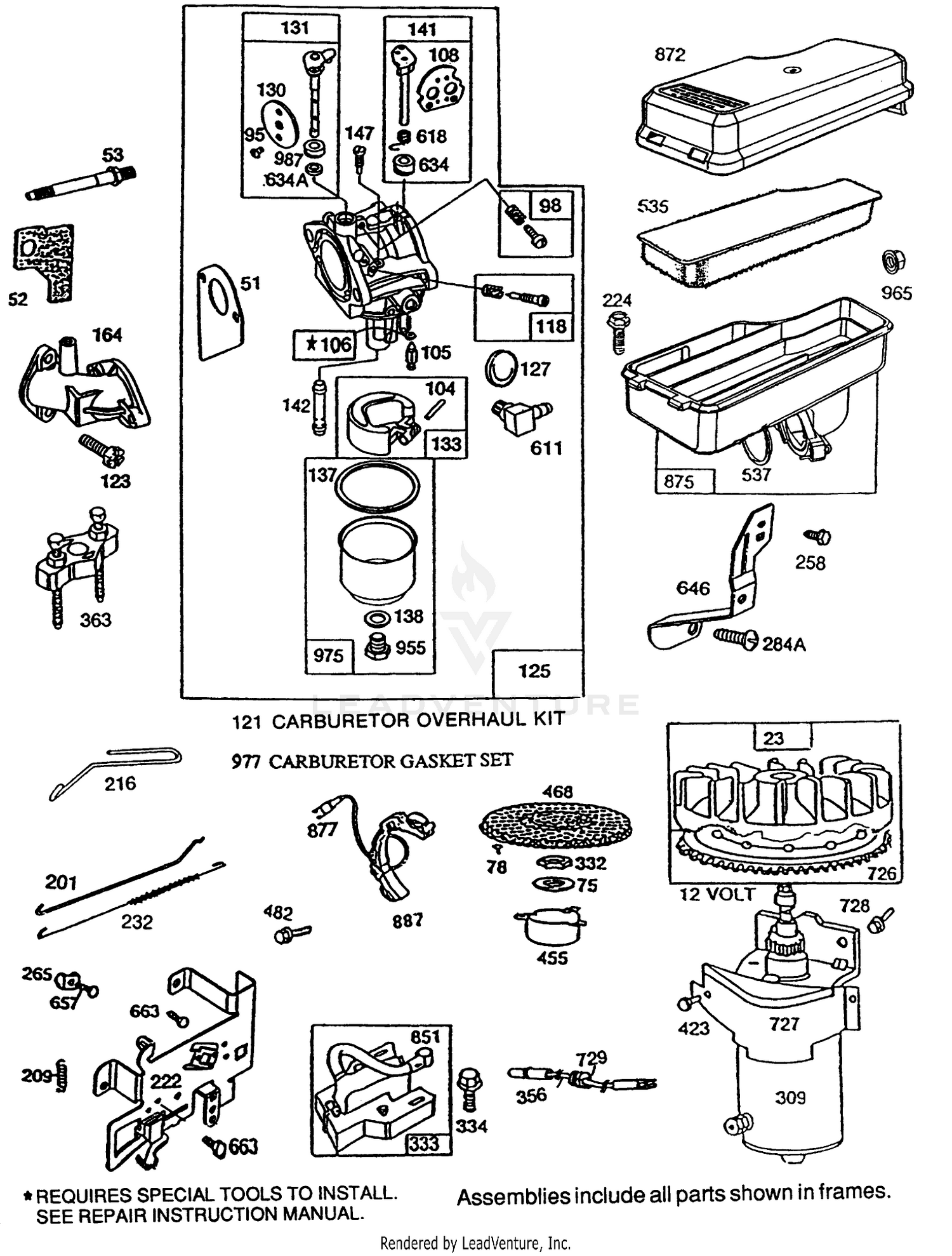Briggs  Stratton Model No. 195707-0121-01 2