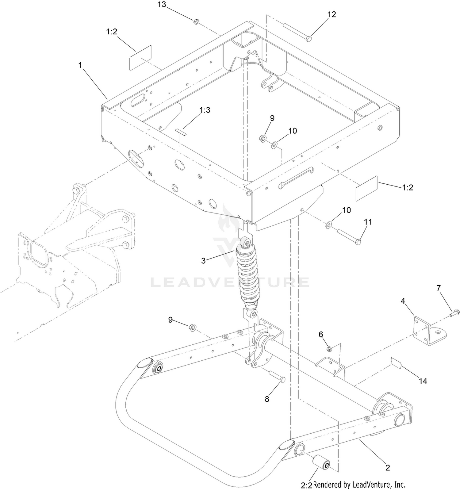 Rear Frame and Suspension Assembly