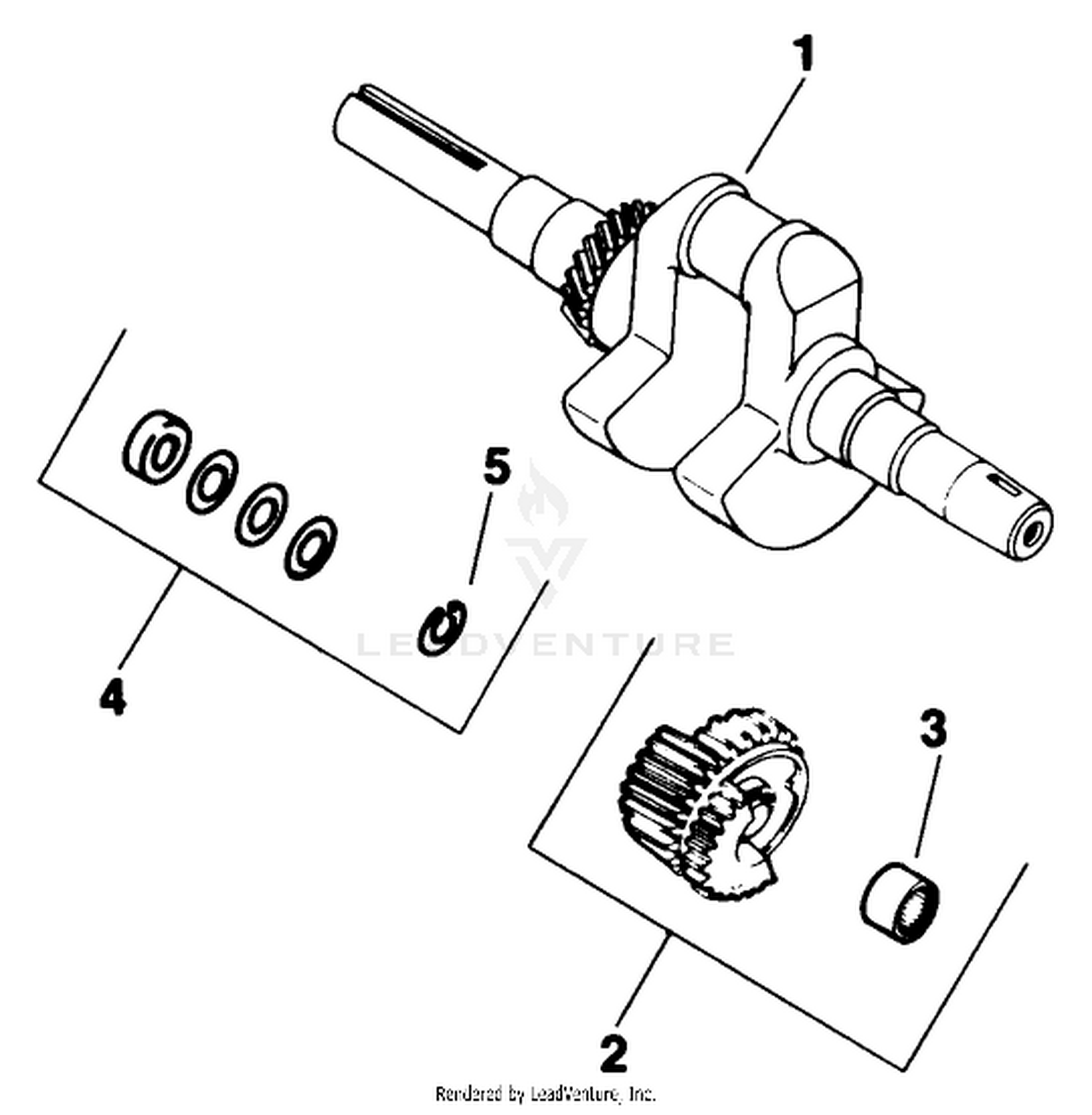 Crankshaft-Engine Model No. M16 Spec. No. 711526