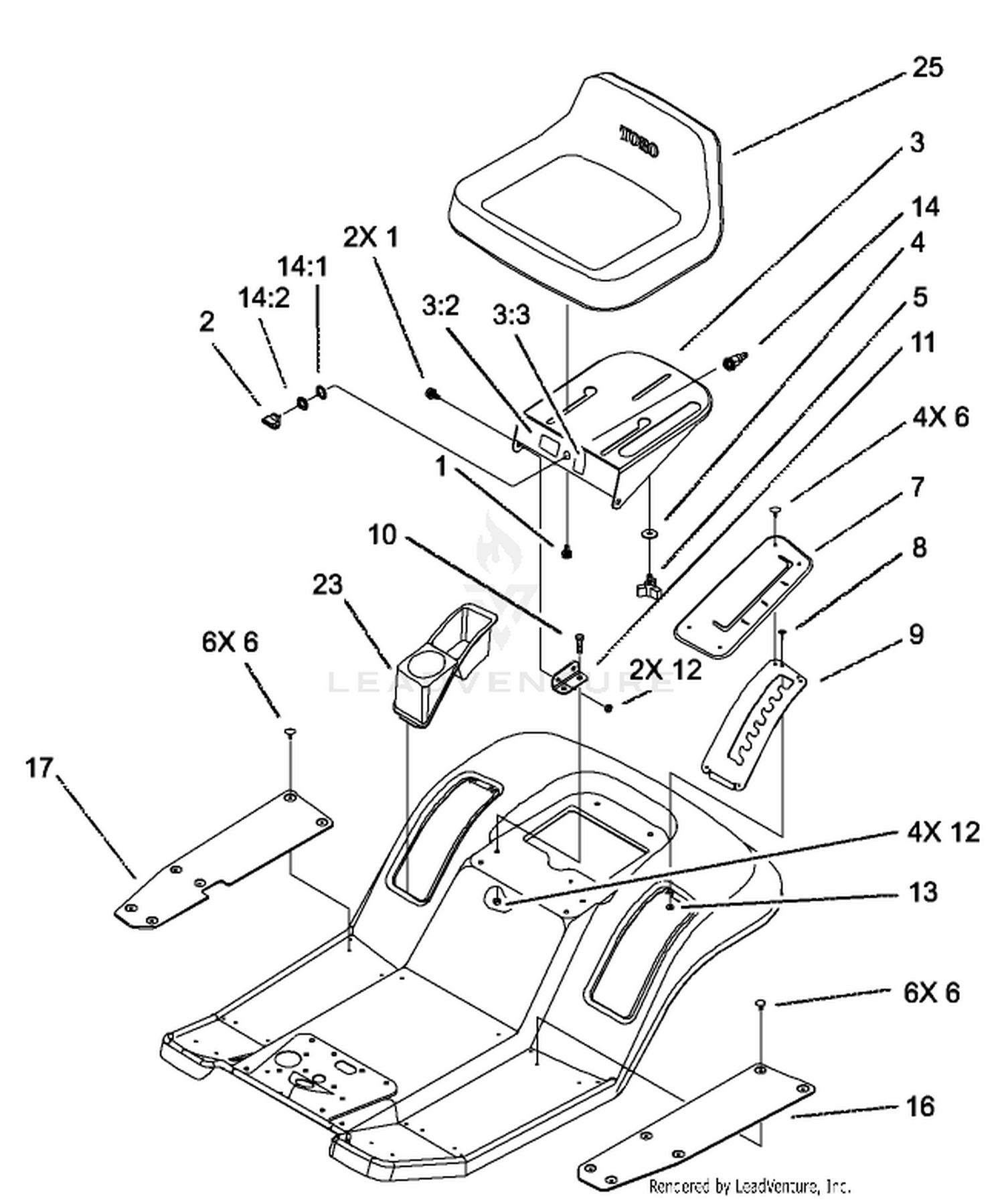 Rear Body and Seat Assembly