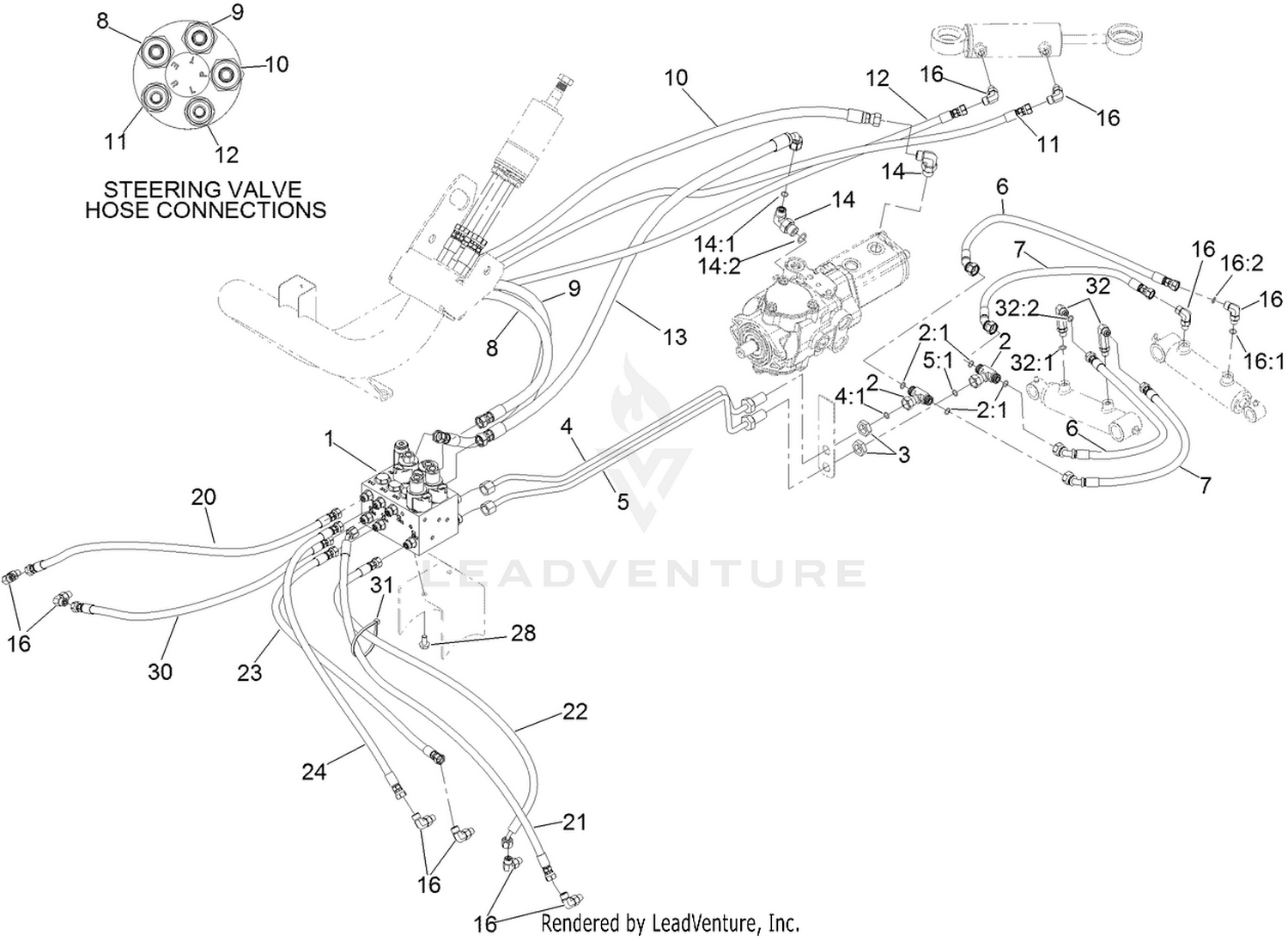 Lift Manifold and Steering Circuit Assembly
