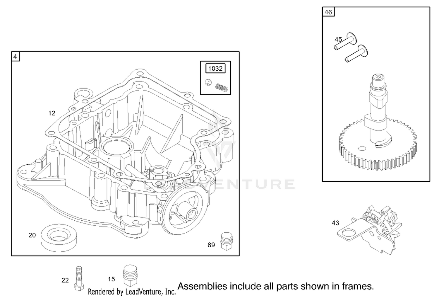Crankcase Assembly Engine Briggs and Stratton Model 286H77-0121-E1
