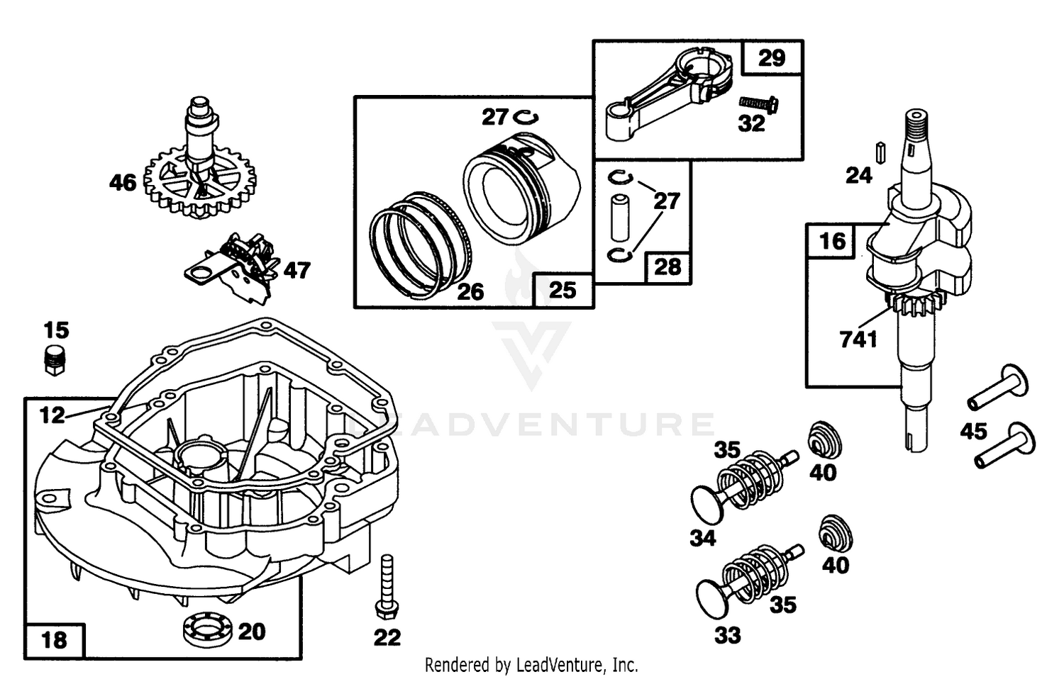 Engine Briggs  Stratton Model 122702-3171-01 2