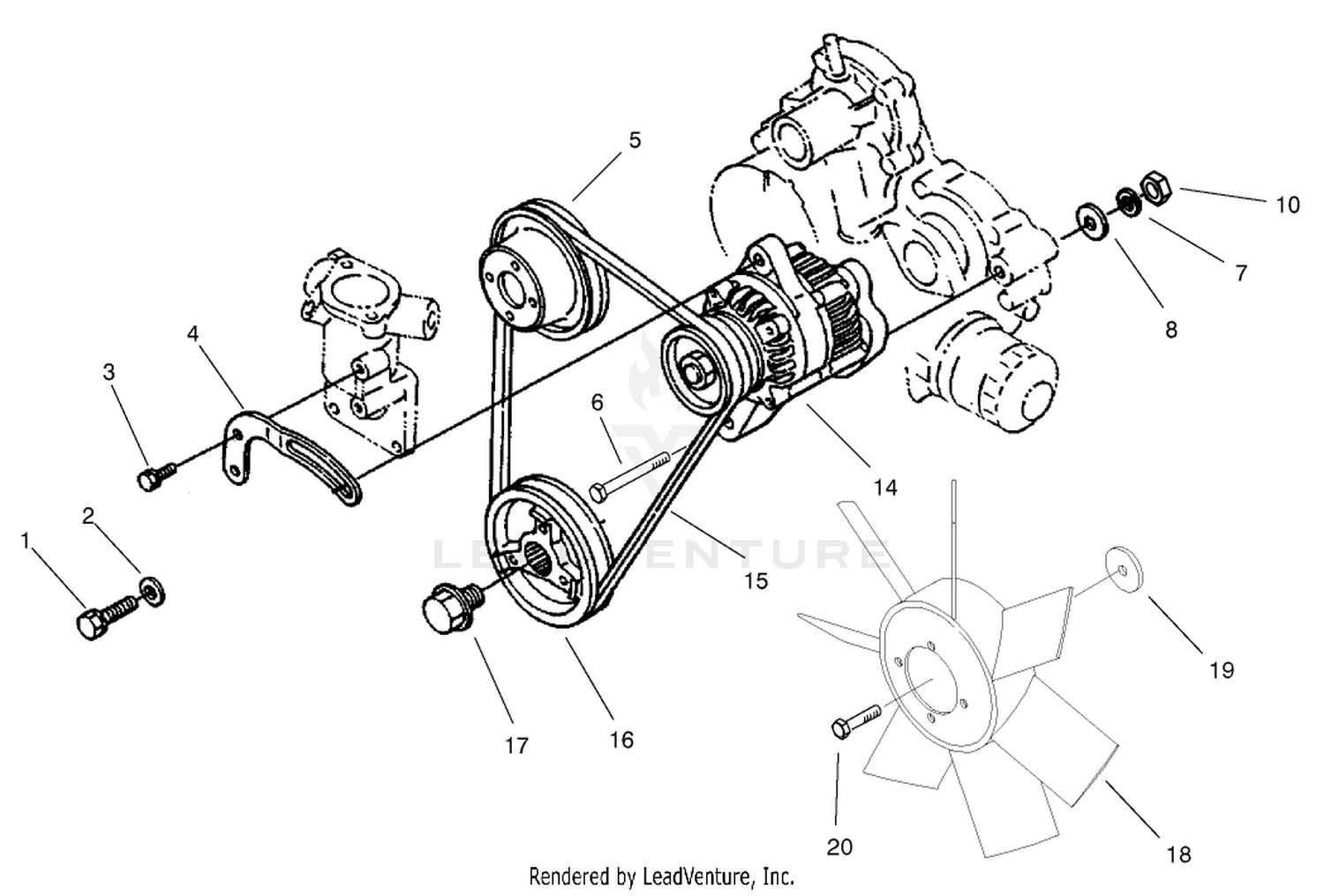 Alternator and Pulley Assembly