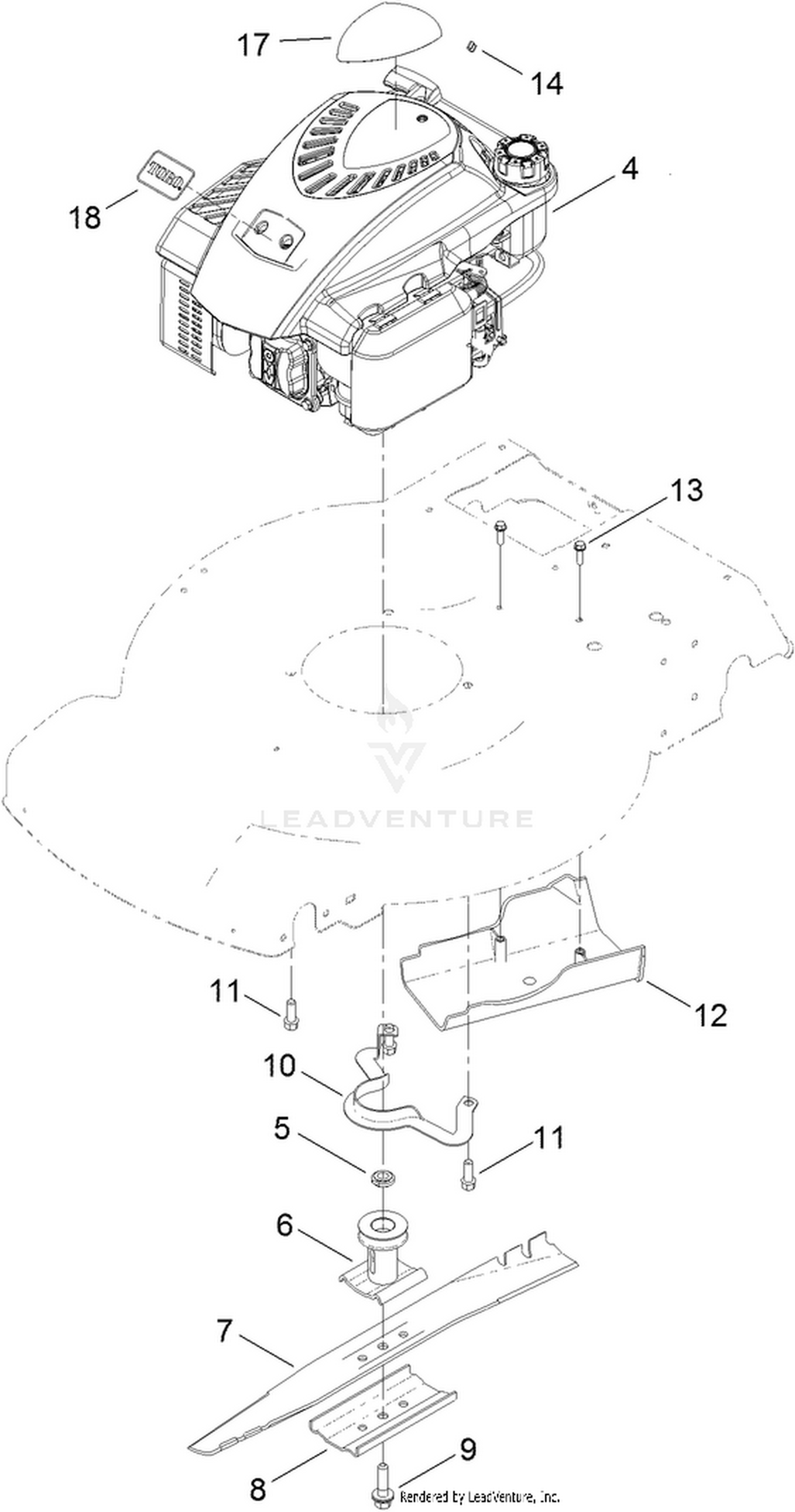 Engine and Blade Assembly