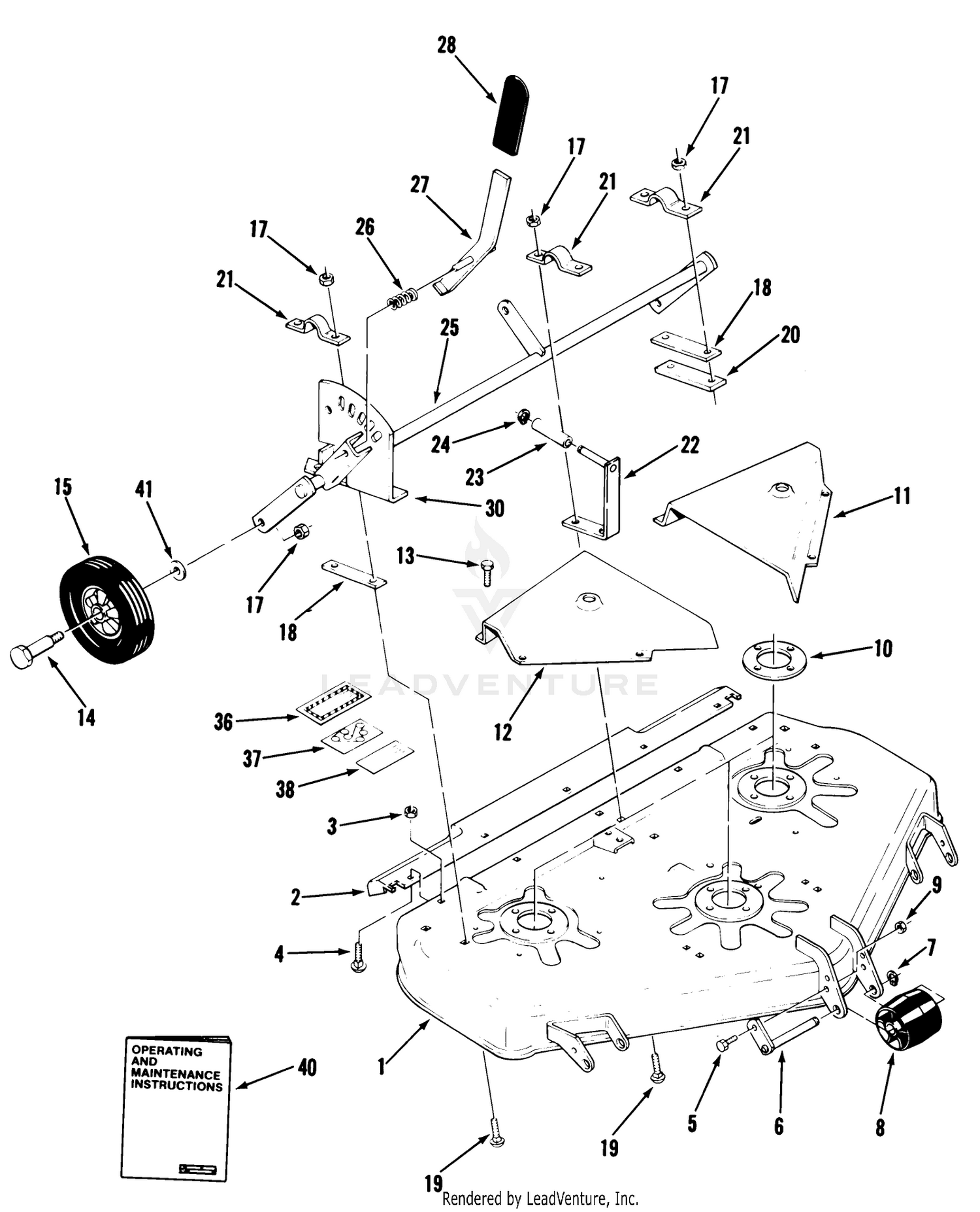 Rear Discharge Mower-42 In.(107 Cm)(vehicle Identification Number 05-42xr02)