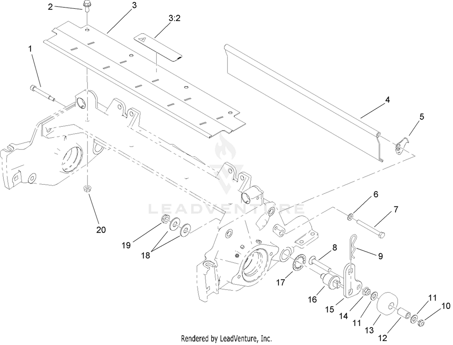 Roller Kickstand and Shield Assembly