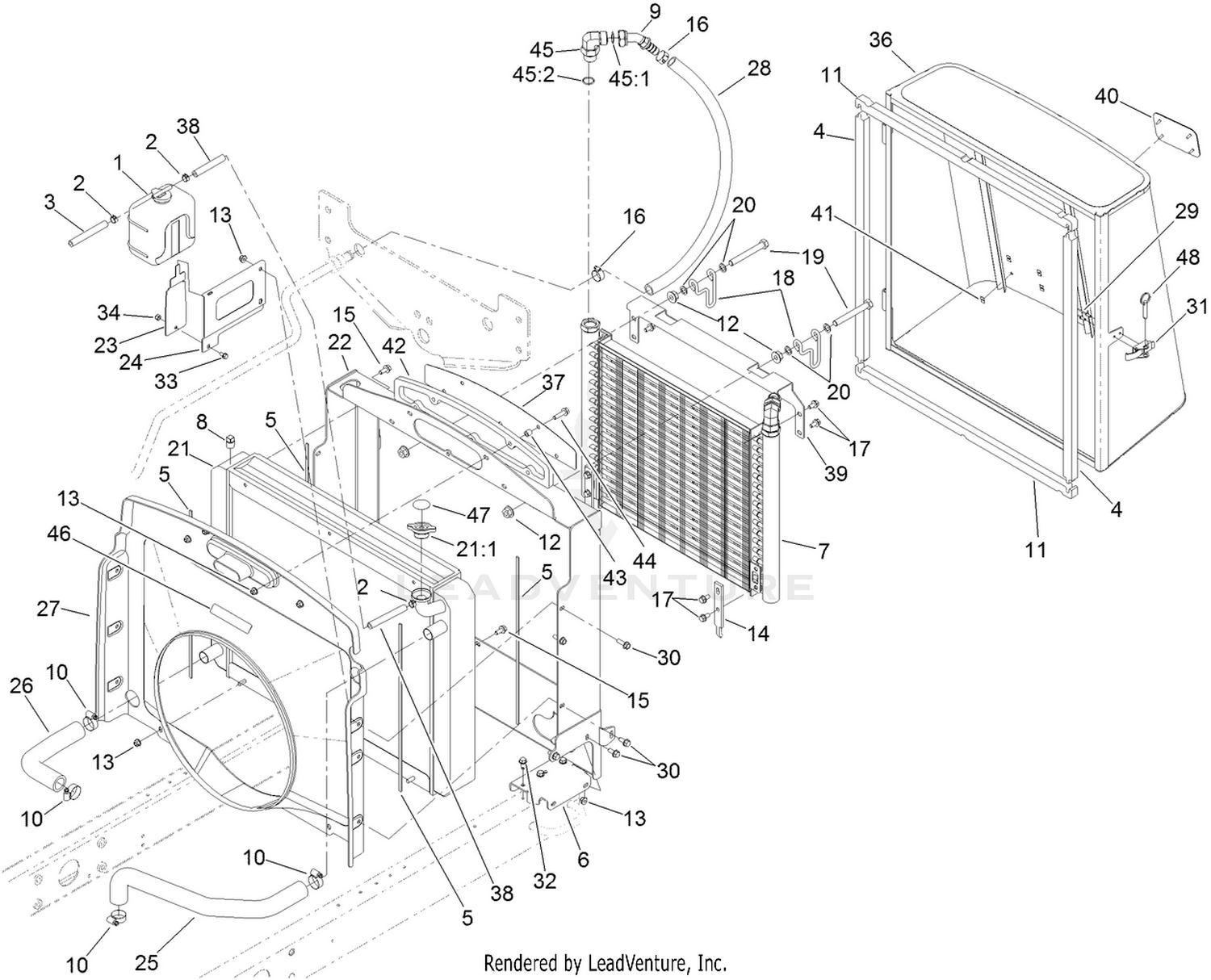 Radiator and Hydraulic Cooler Assembly