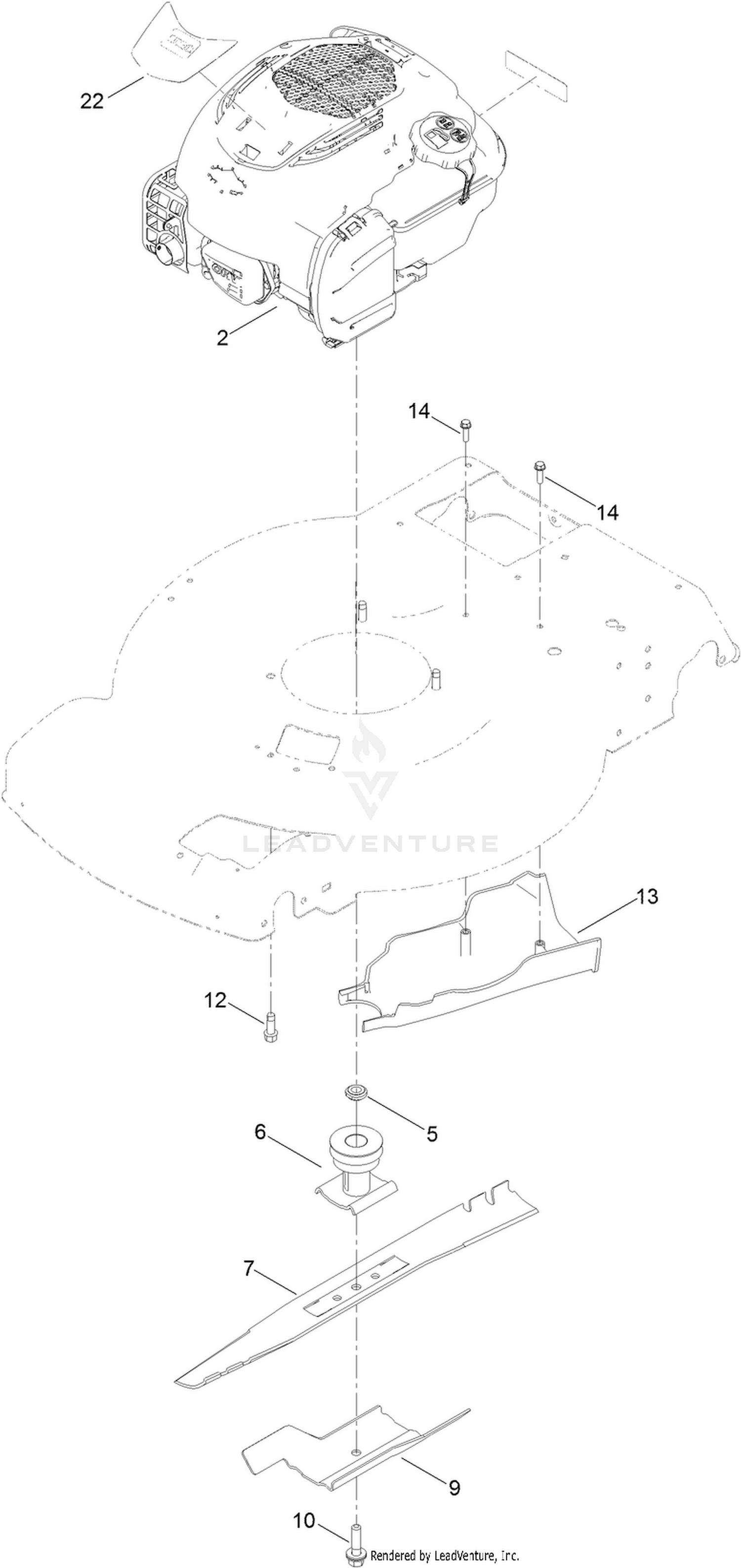Engine and Blade Assembly