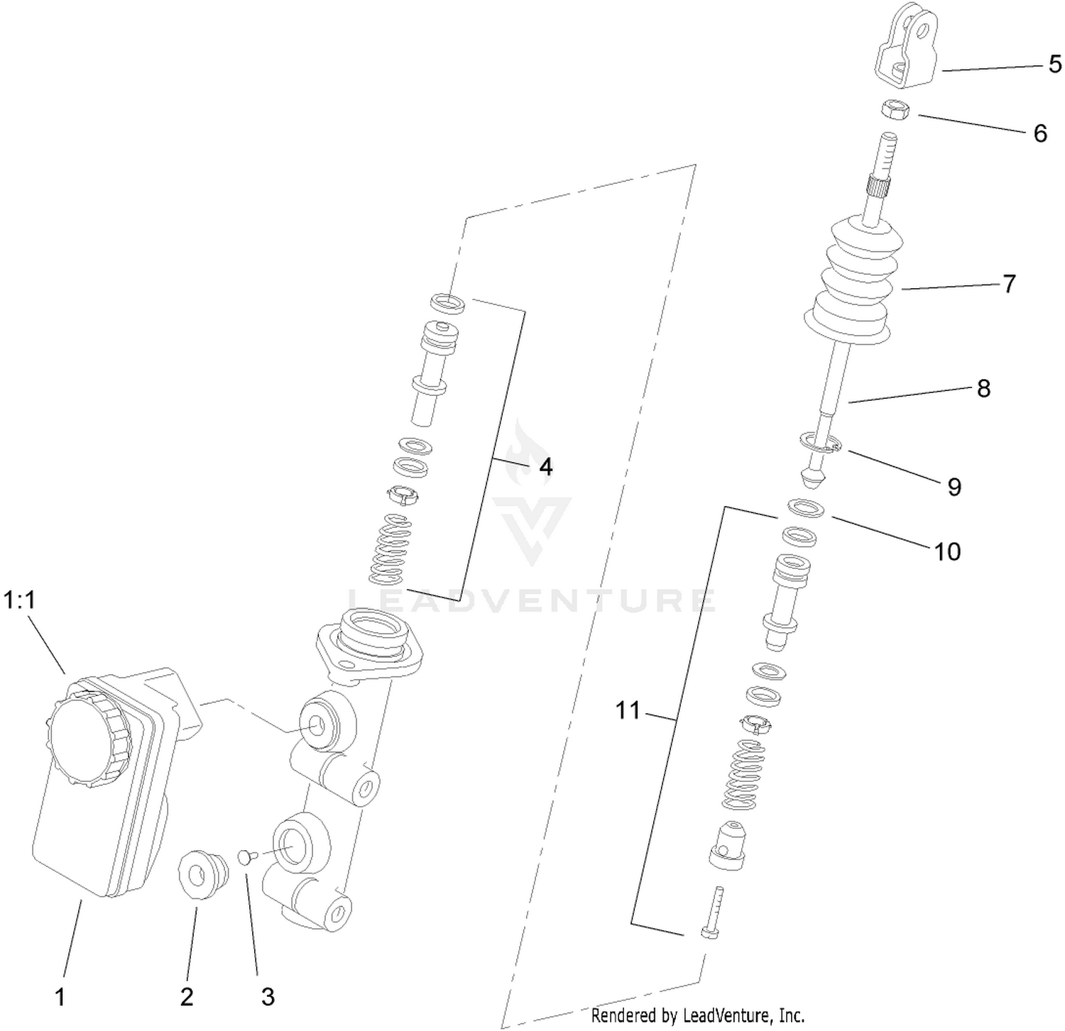 Master Cylinder Assembly No. 94-3800