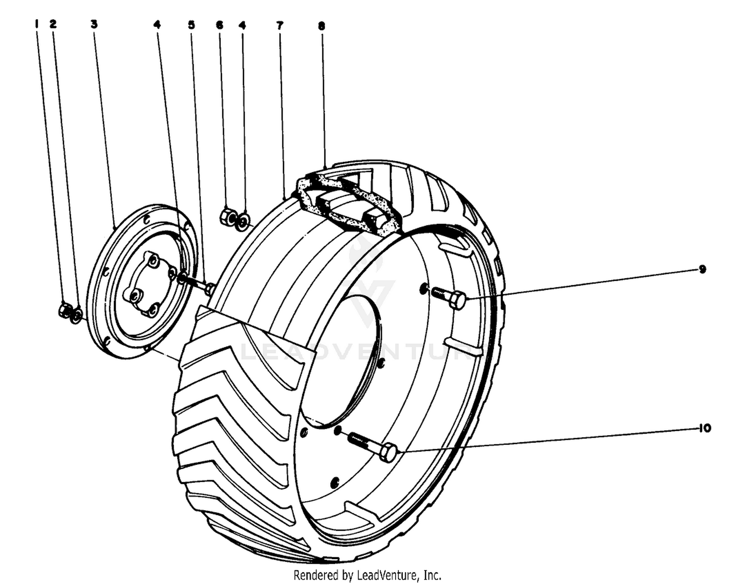 16" Semi-Pneumatic Wheel Kit No. 01304 (optional)