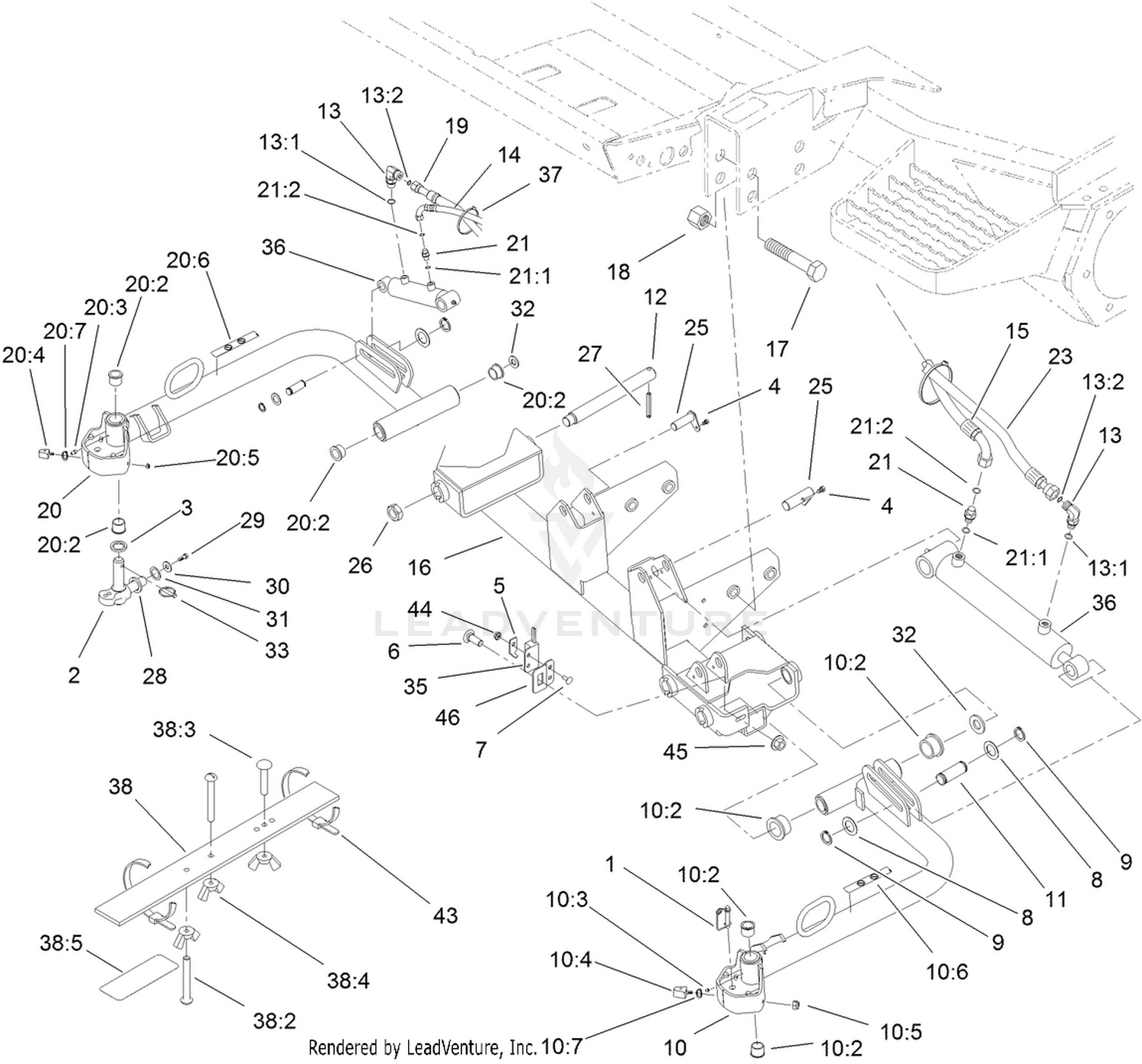 Front No. 4 and No. 5 Lift Arm Assembly