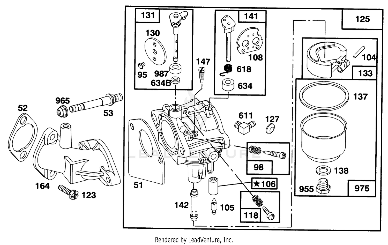 Engine Briggs  Stratton Model 283707-0156-01 3