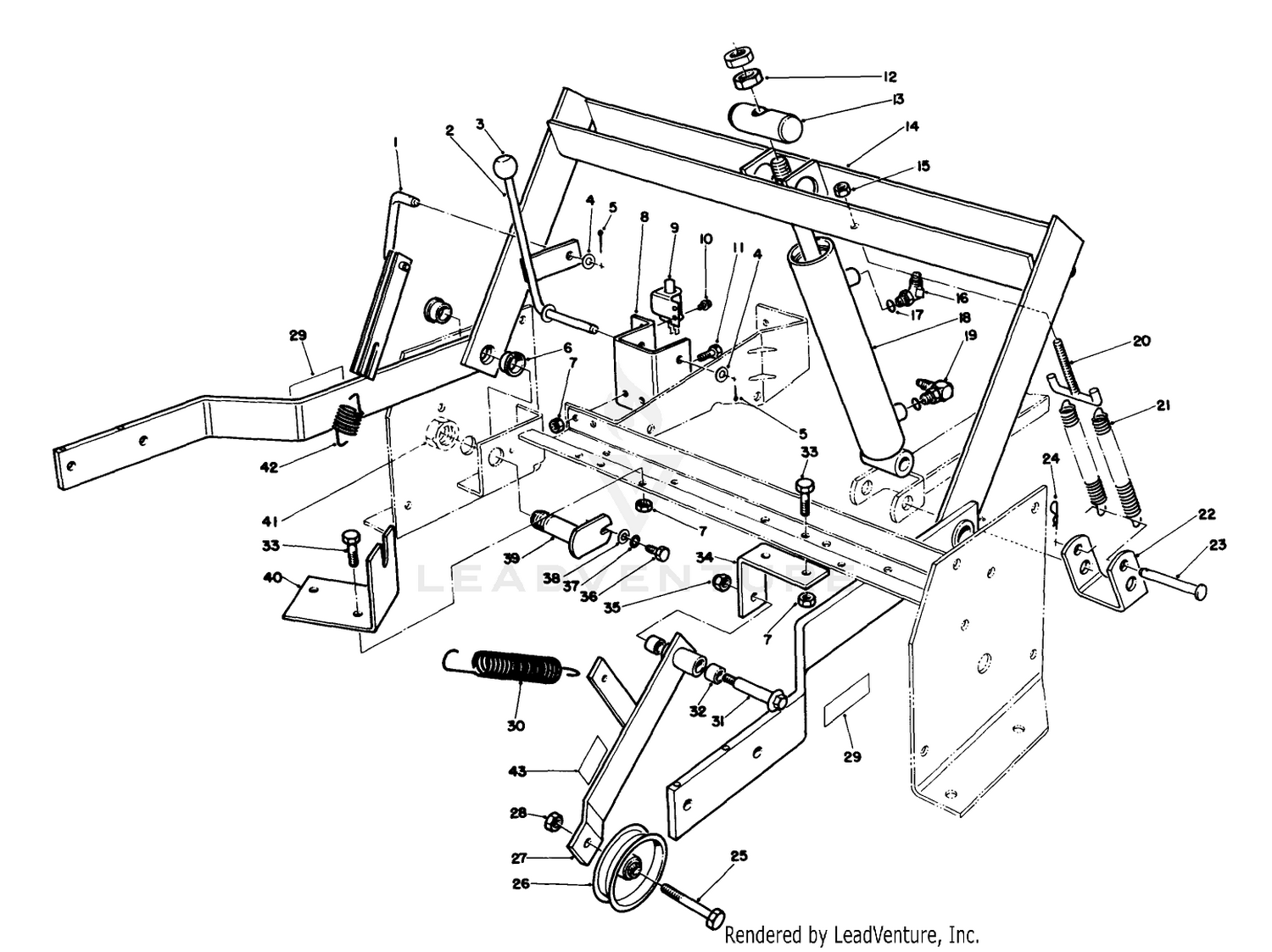 Parking Brake  Lift Frame Assembly