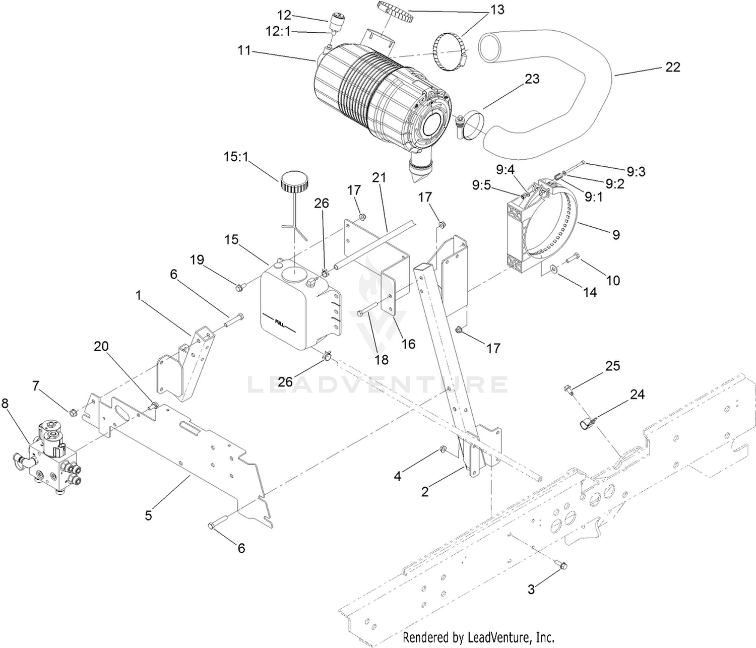 Air Cleaner and Fan Manifold Assembly