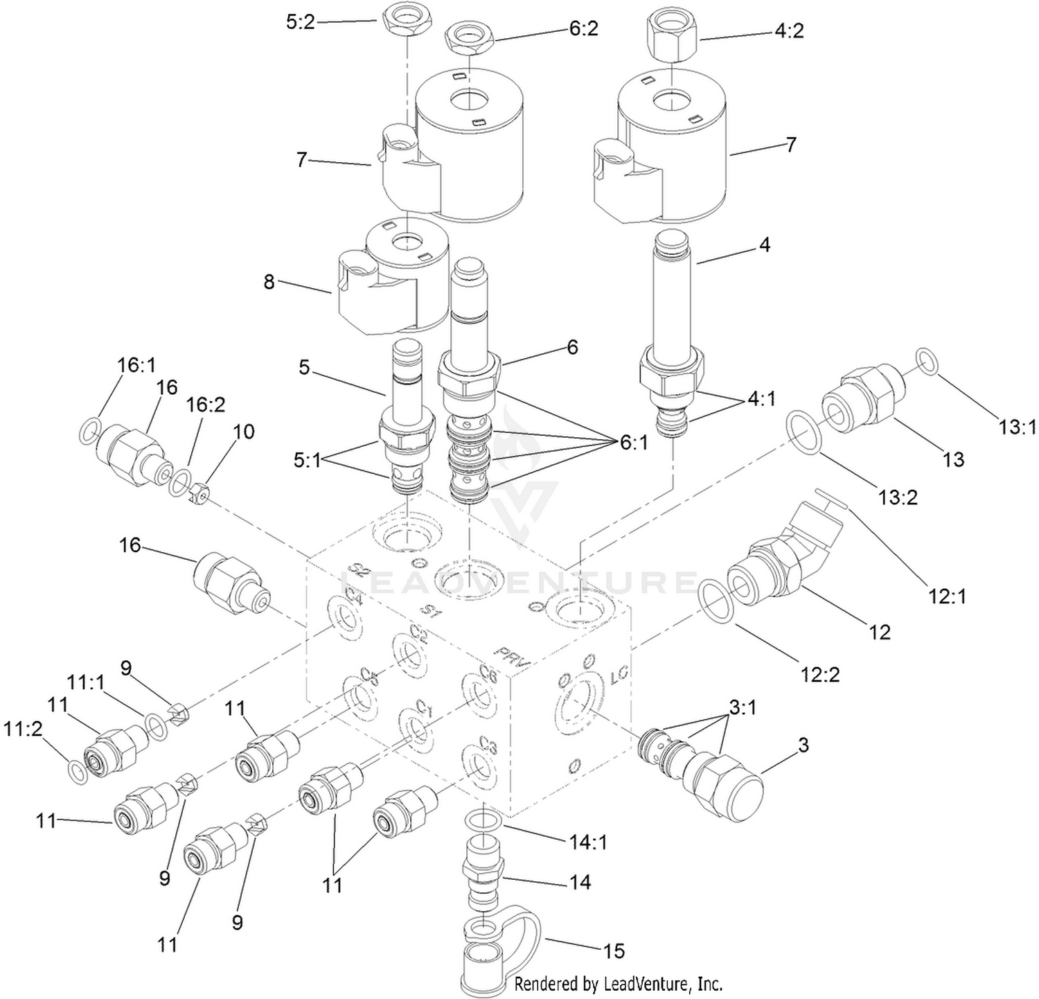 Lift Control Manifold Assembly No. 117-0158