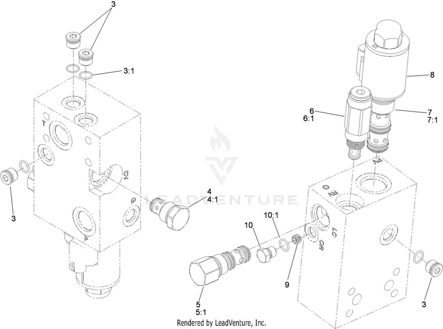 Pump Control Valve Assembly No. 117-0708