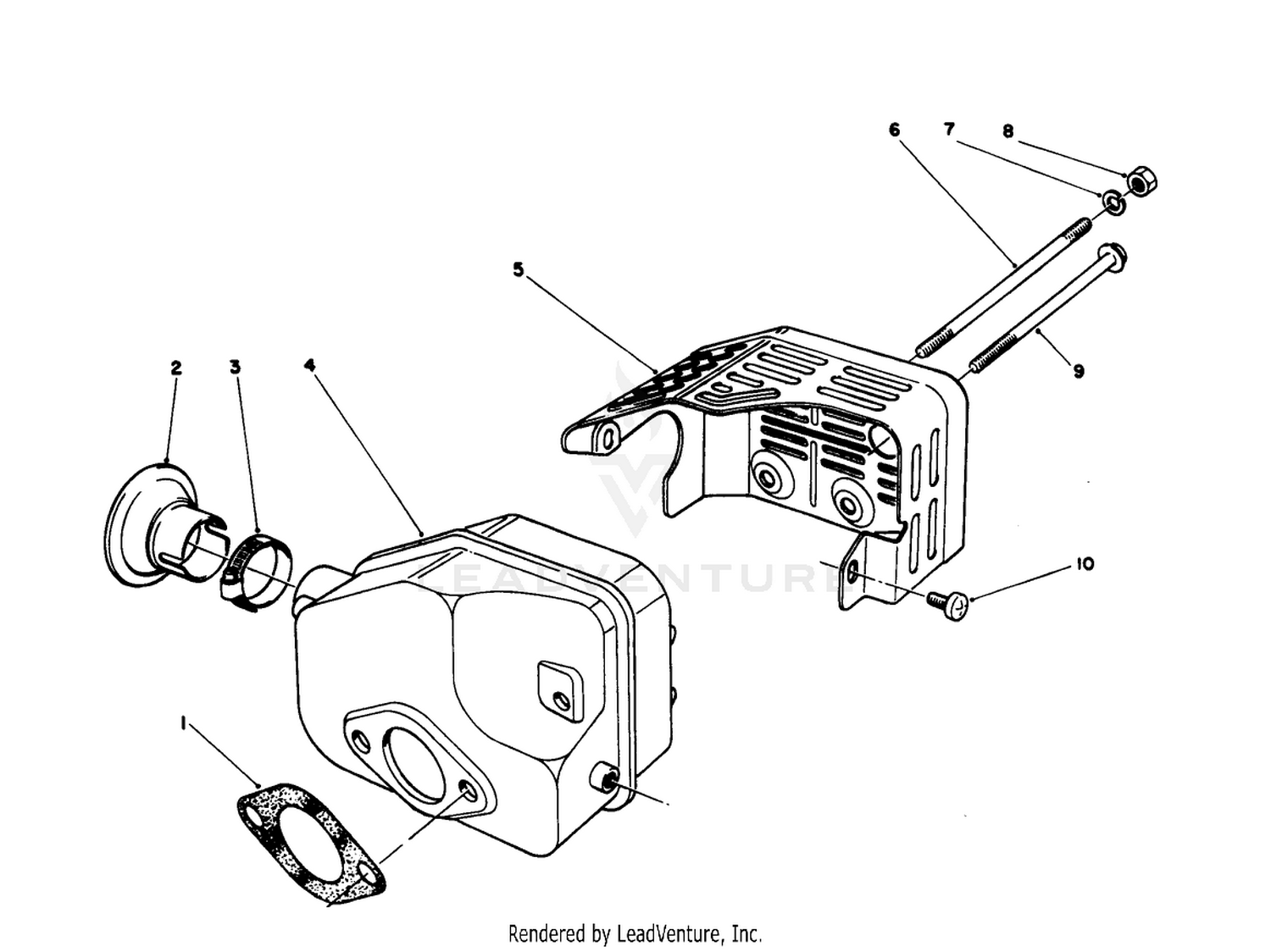 Muffler Assembly (model No. 47pl0-1)