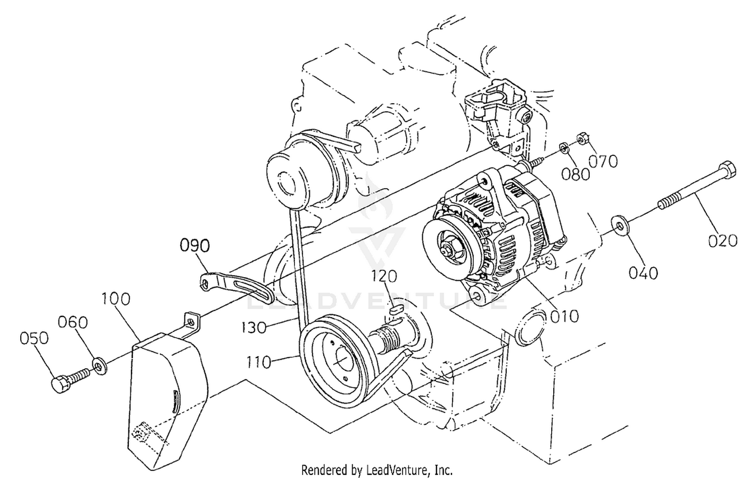 Alternator and Pulley Assembly
