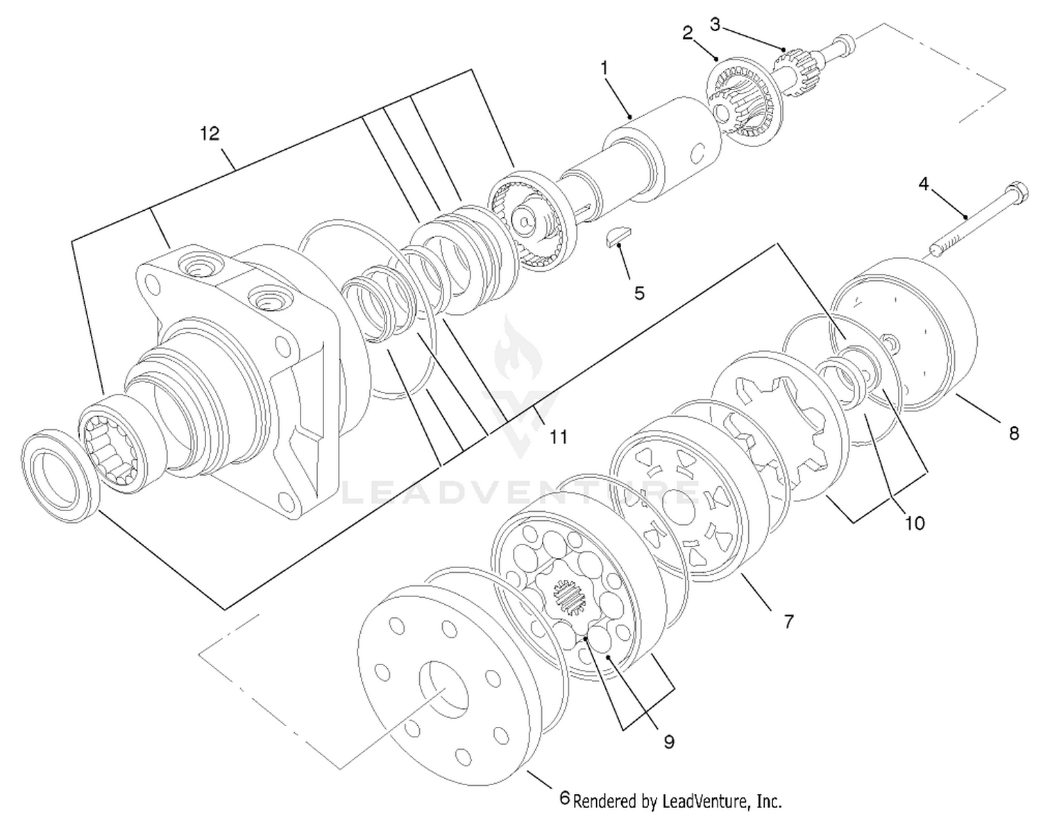 Hydraulic Motor Assembly No. 95-8693