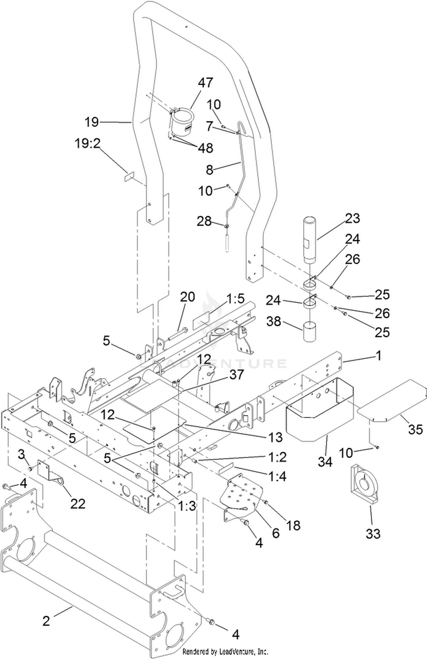 Frame and Roll-Over Protection System Assembly