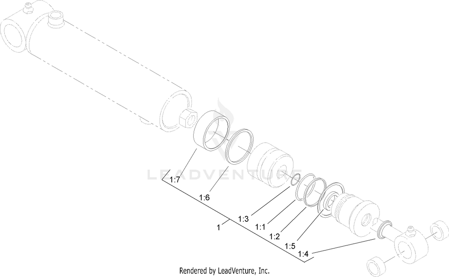 Hydraulic Cylinder Assembly No. 107-1979