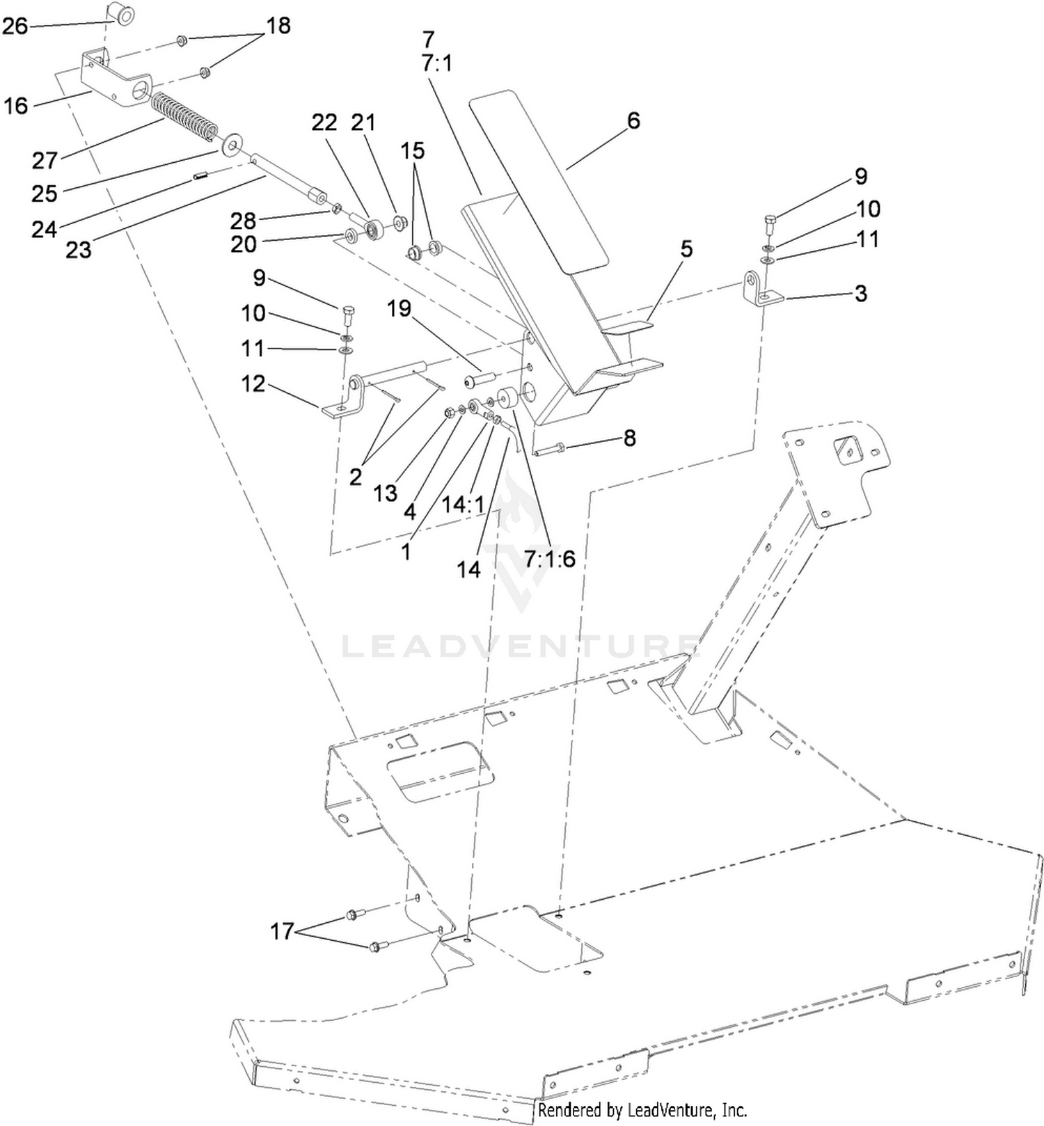 Traction Pedal Assembly