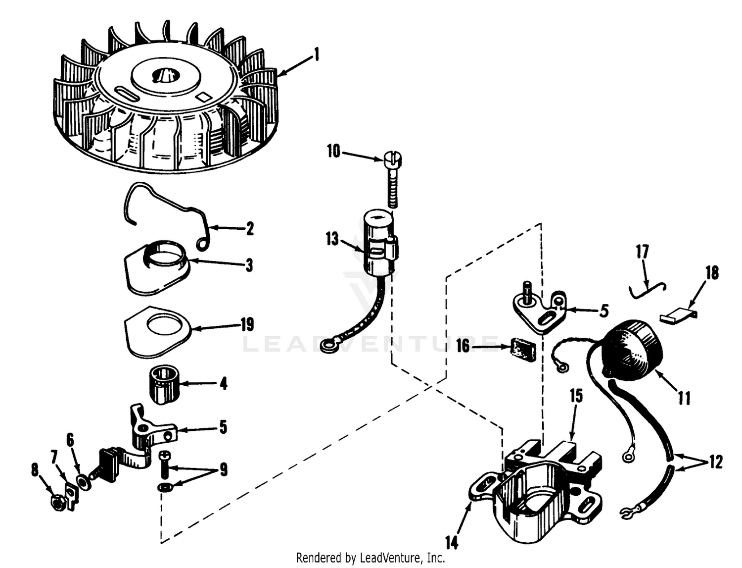 Magneto Assembly No. 610689a (model No. 04117)