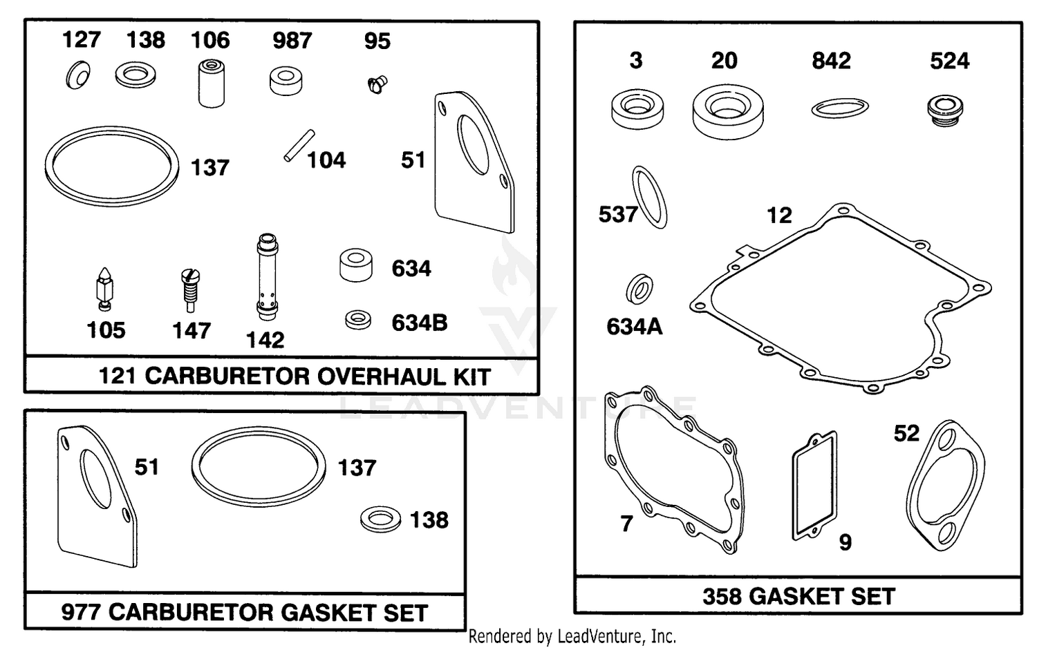 Engine Briggs  Stratton Model 283707-0156-01 8