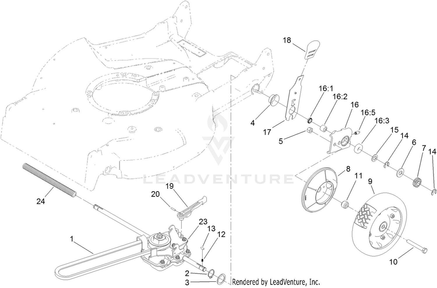 Rear Drive and Wheel Assembly