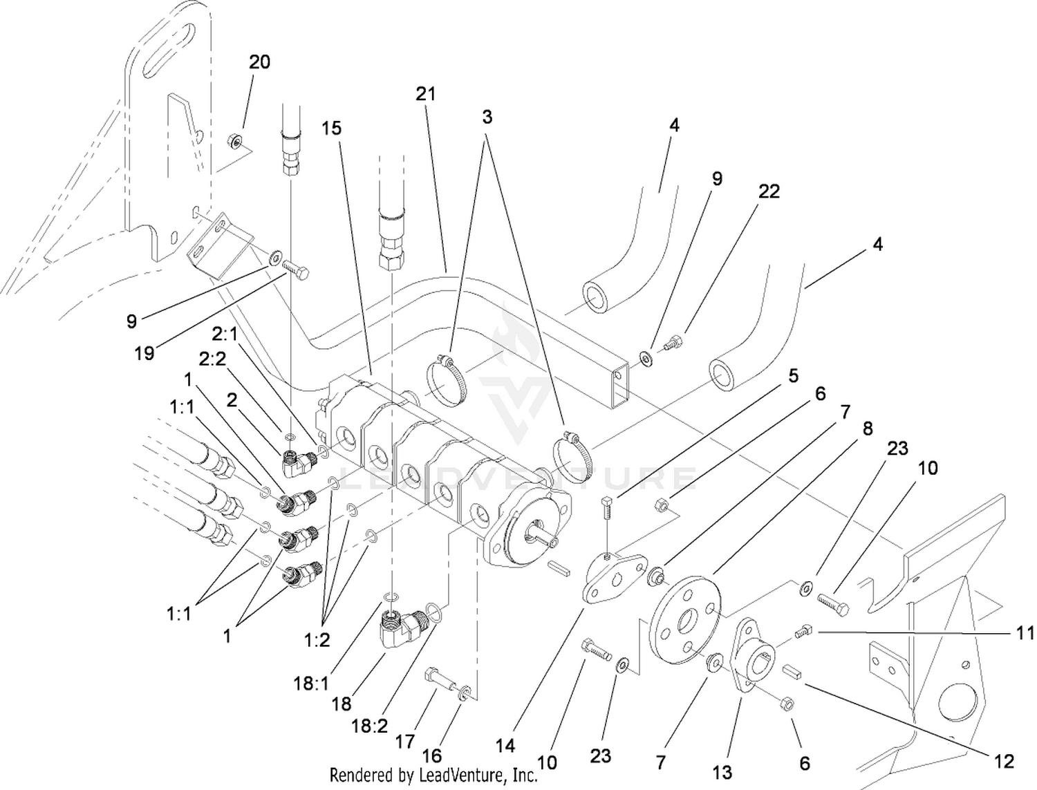 Hydraulic Pump Installation Assembly