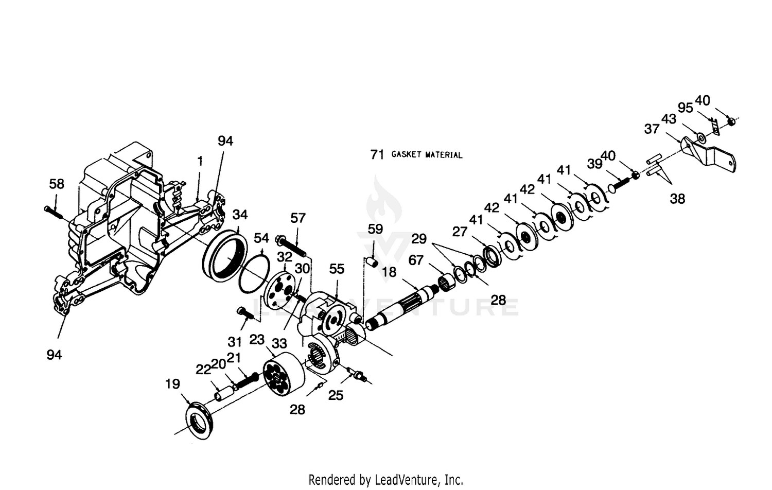 Hydrogear Transaxle Model No. 321-0500