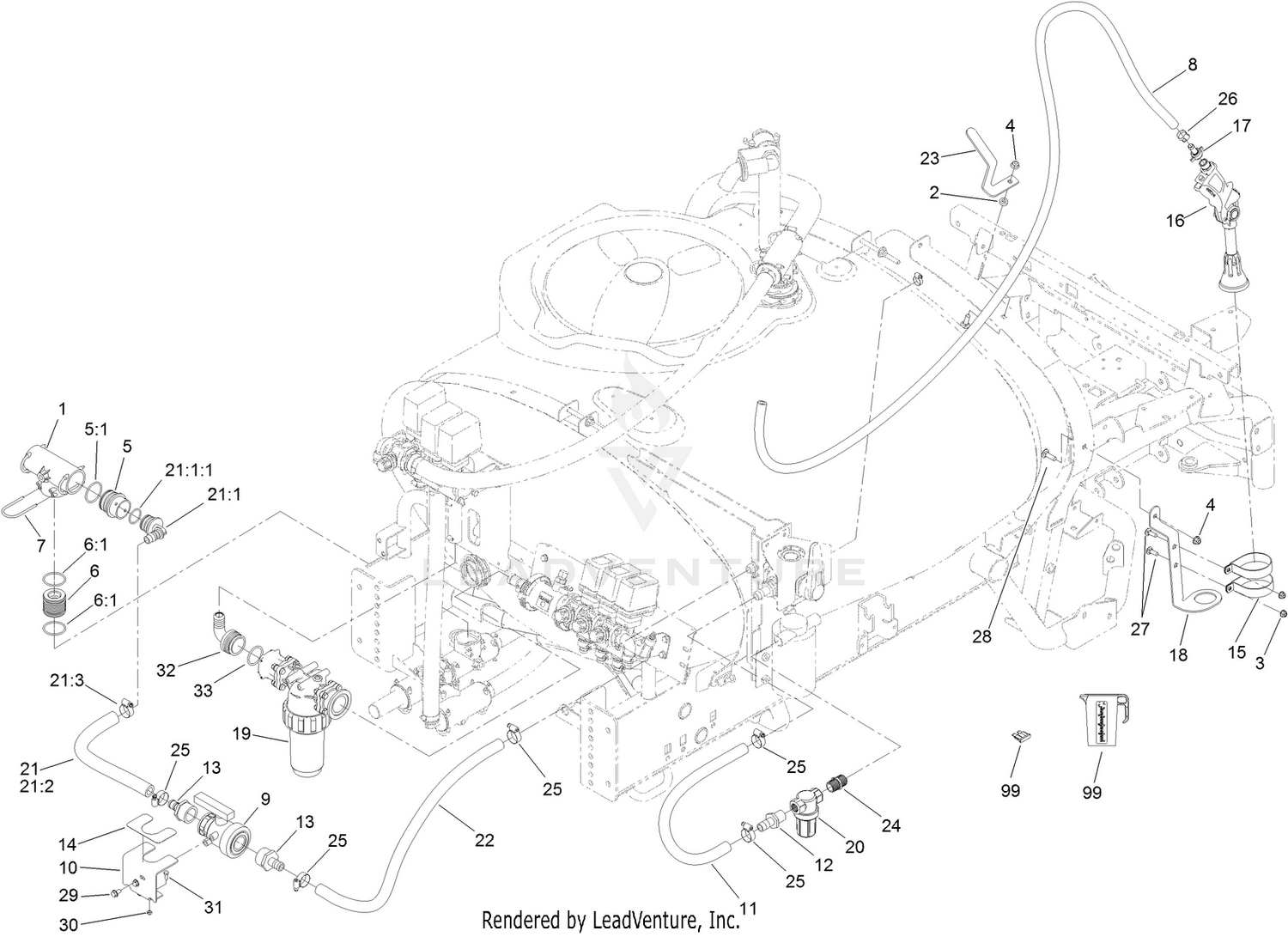 Spray Gun and Pressure Filter Assembly