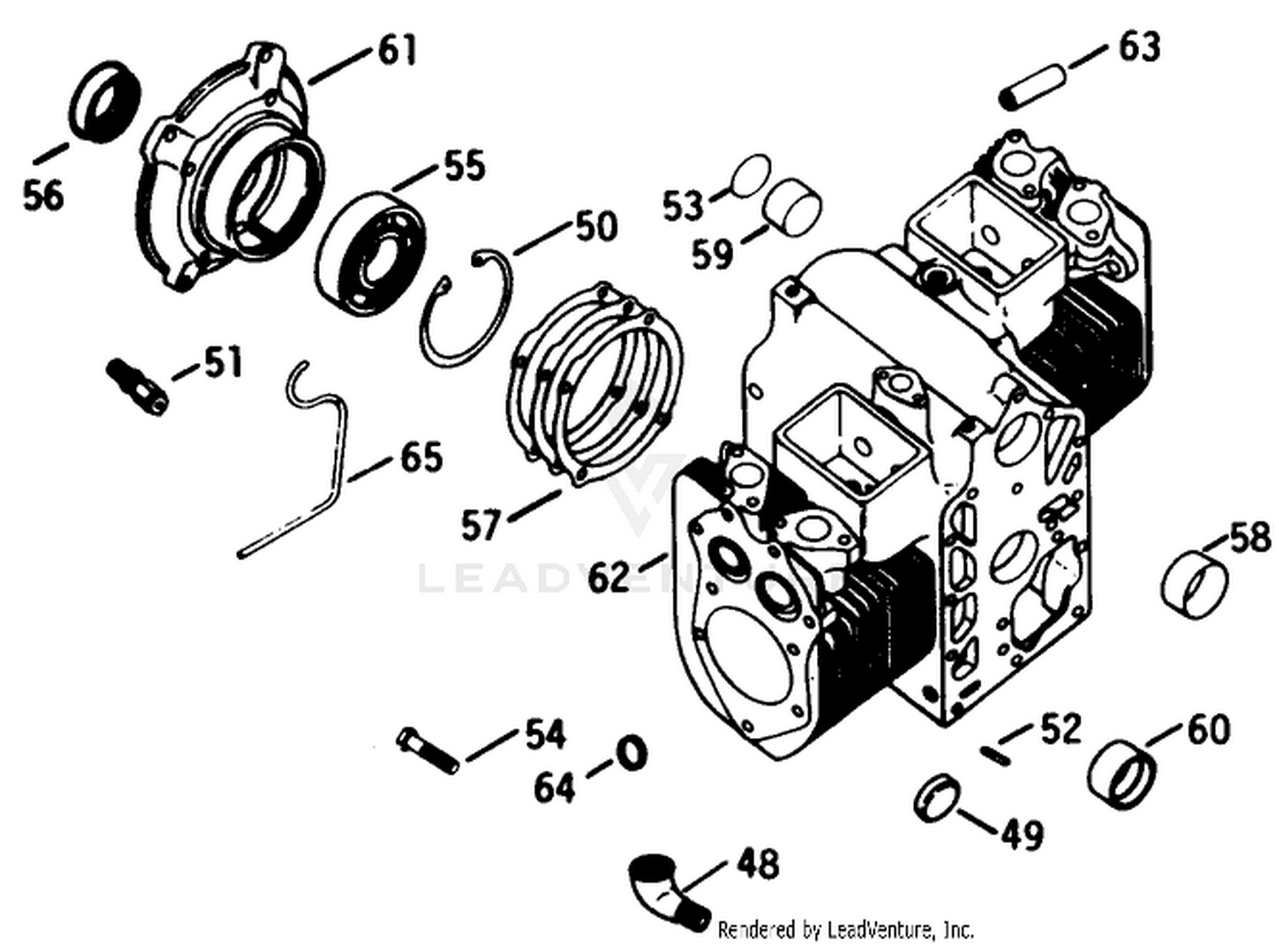 Engine Kohler Model No. K582qs Type No. Ps-36315crankcase-Group 7