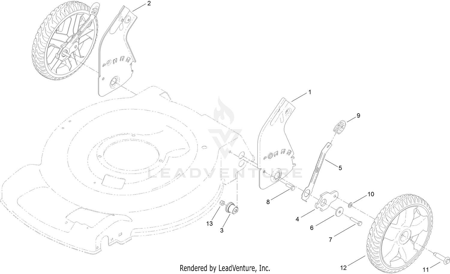 Height-of-Cut and Rear Wheel Assembly