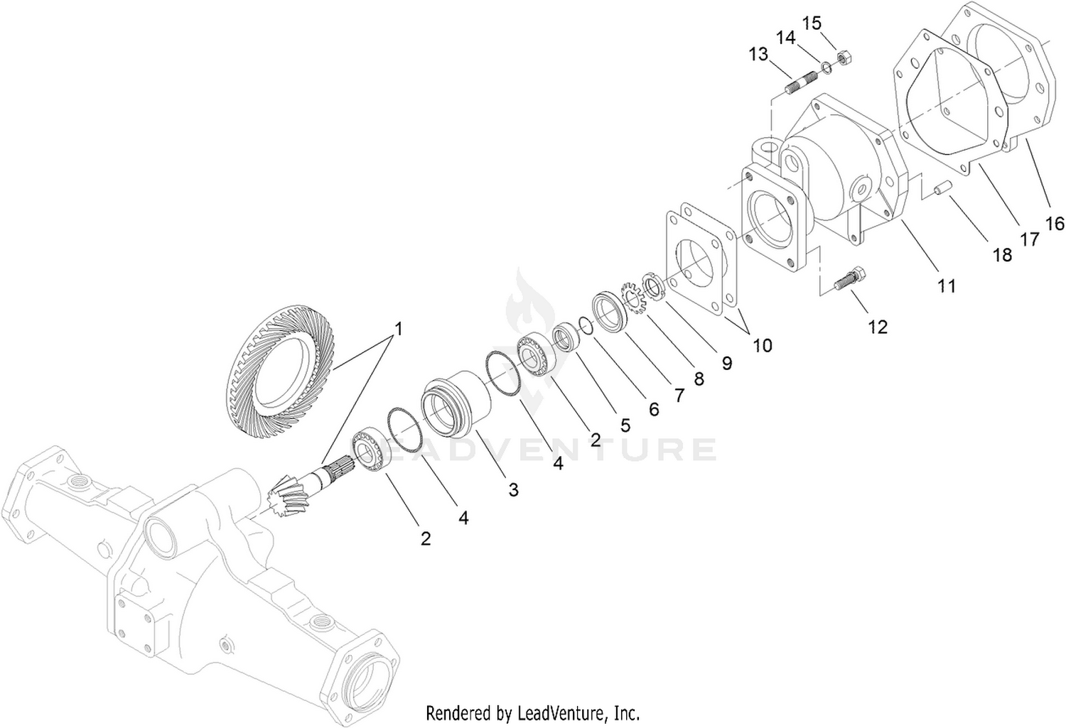 Bevel Pinion Shaft Assembly  Rear Axle Assembly No. 110-4750