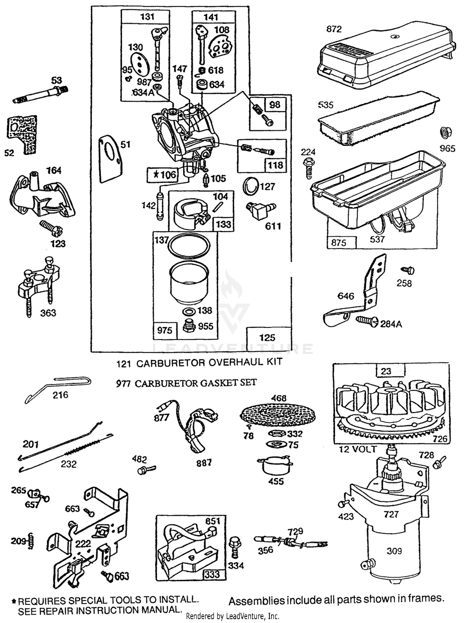Briggs  Stratton Model No. 195707-0121-01 2