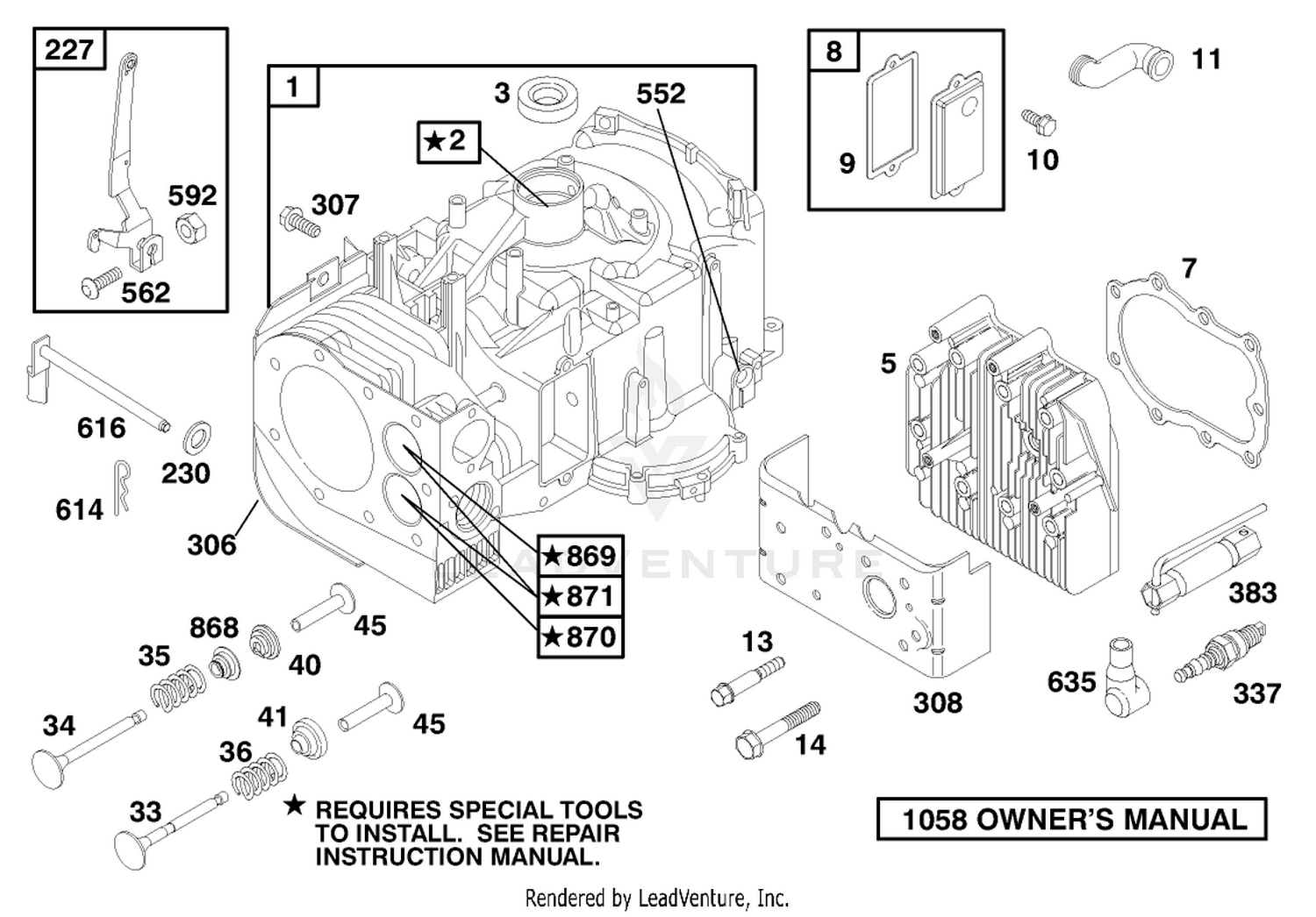 Engine Briggs  Stratton Model 195707-0421-E1