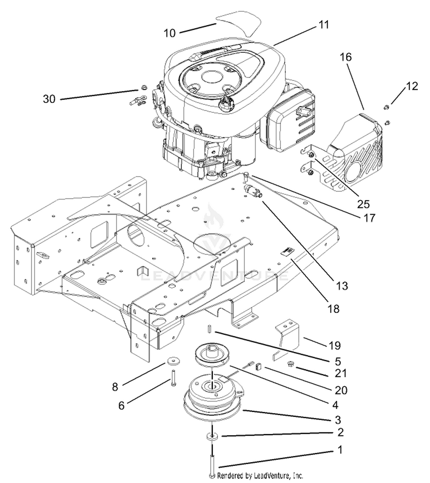 Engine and Clutch Assembly