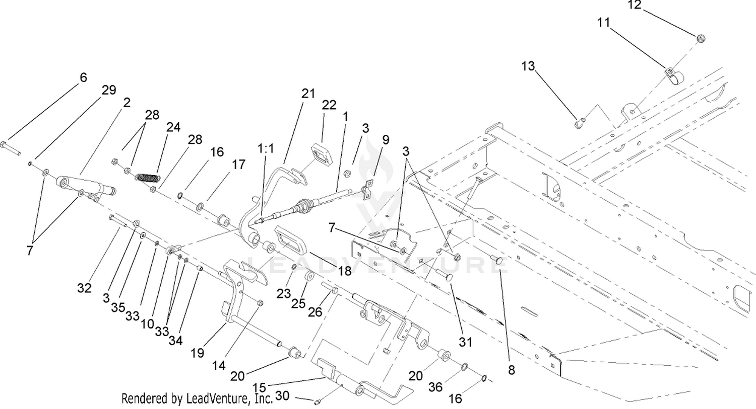 Traction Pedal Assembly