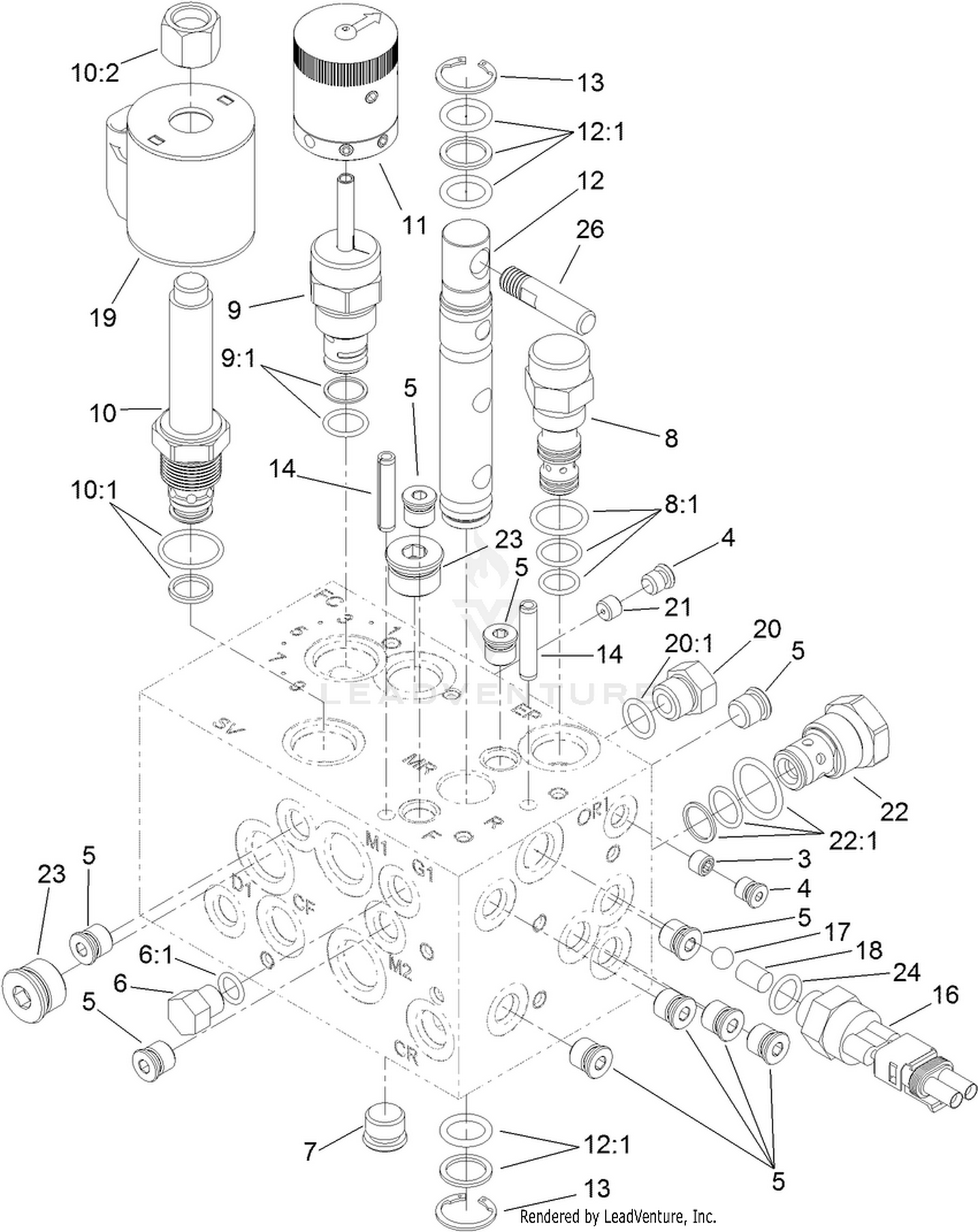 Hydraulic Manifold Assembly No. 108-9037