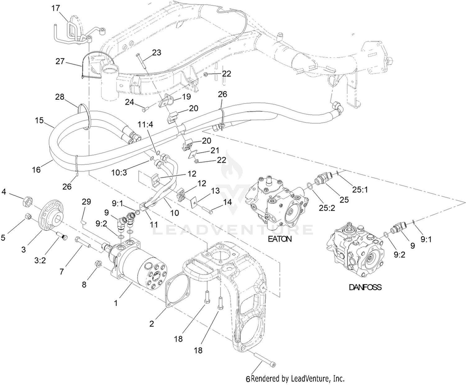 Three Wheel Drive Assembly