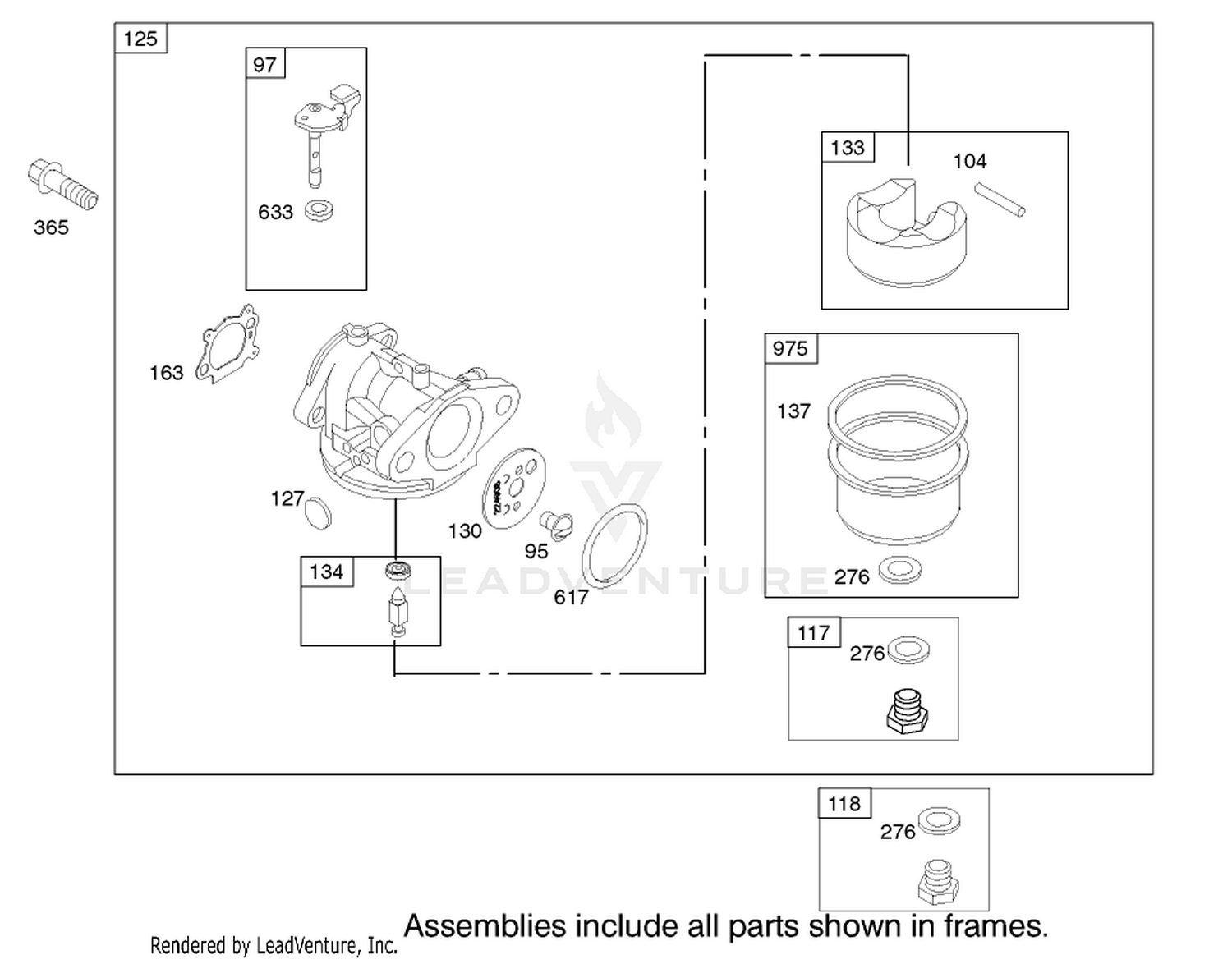 Carburetor Assembly Briggs and Stratton Model 12H802-1720-B1