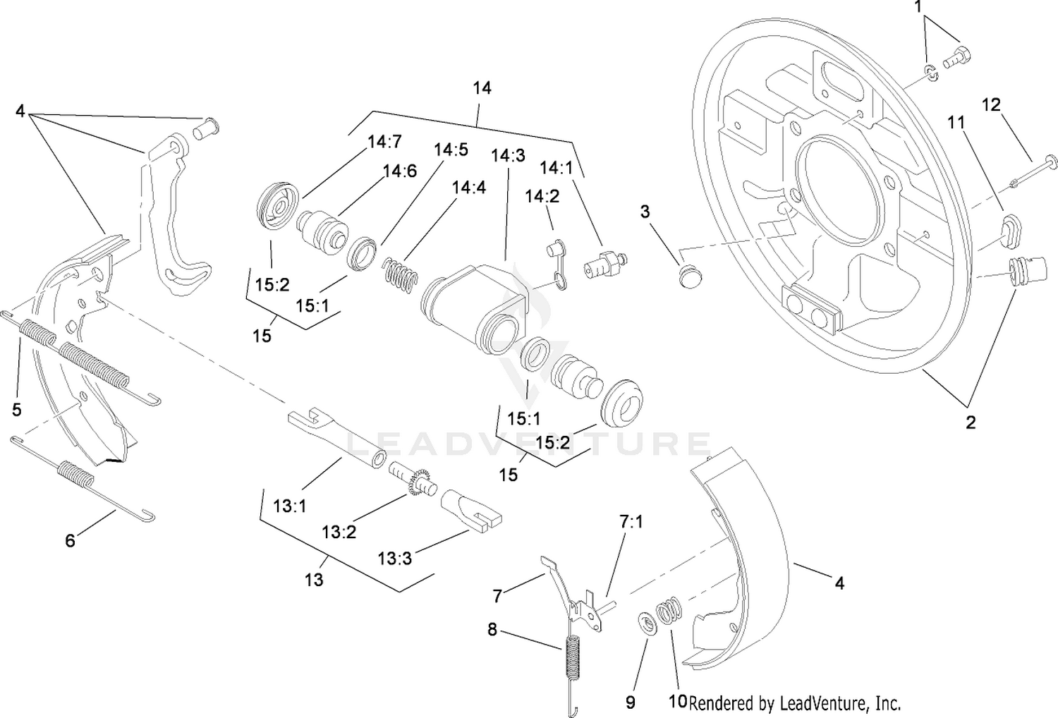 RH Rear Brake Assembly No. 112-7962