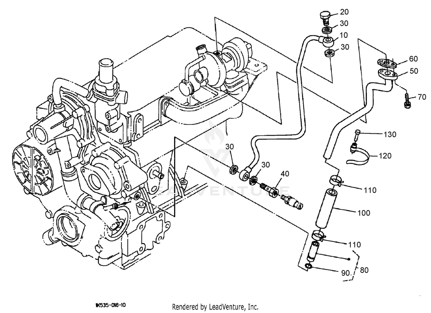 Turbo Charger Oil Pipe Assembly
